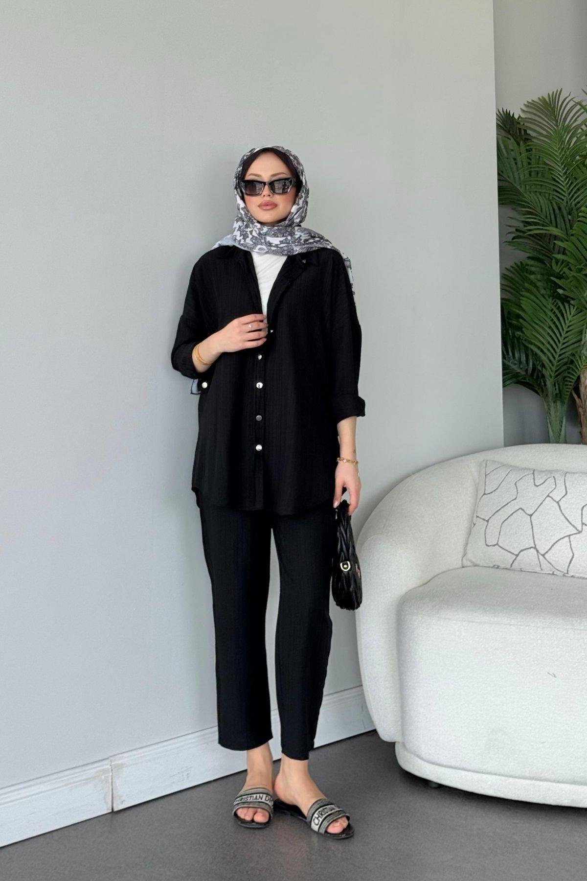 Müslin Takım Siyah, Fiyatları Müslin Takım Siyah - Haza Moda