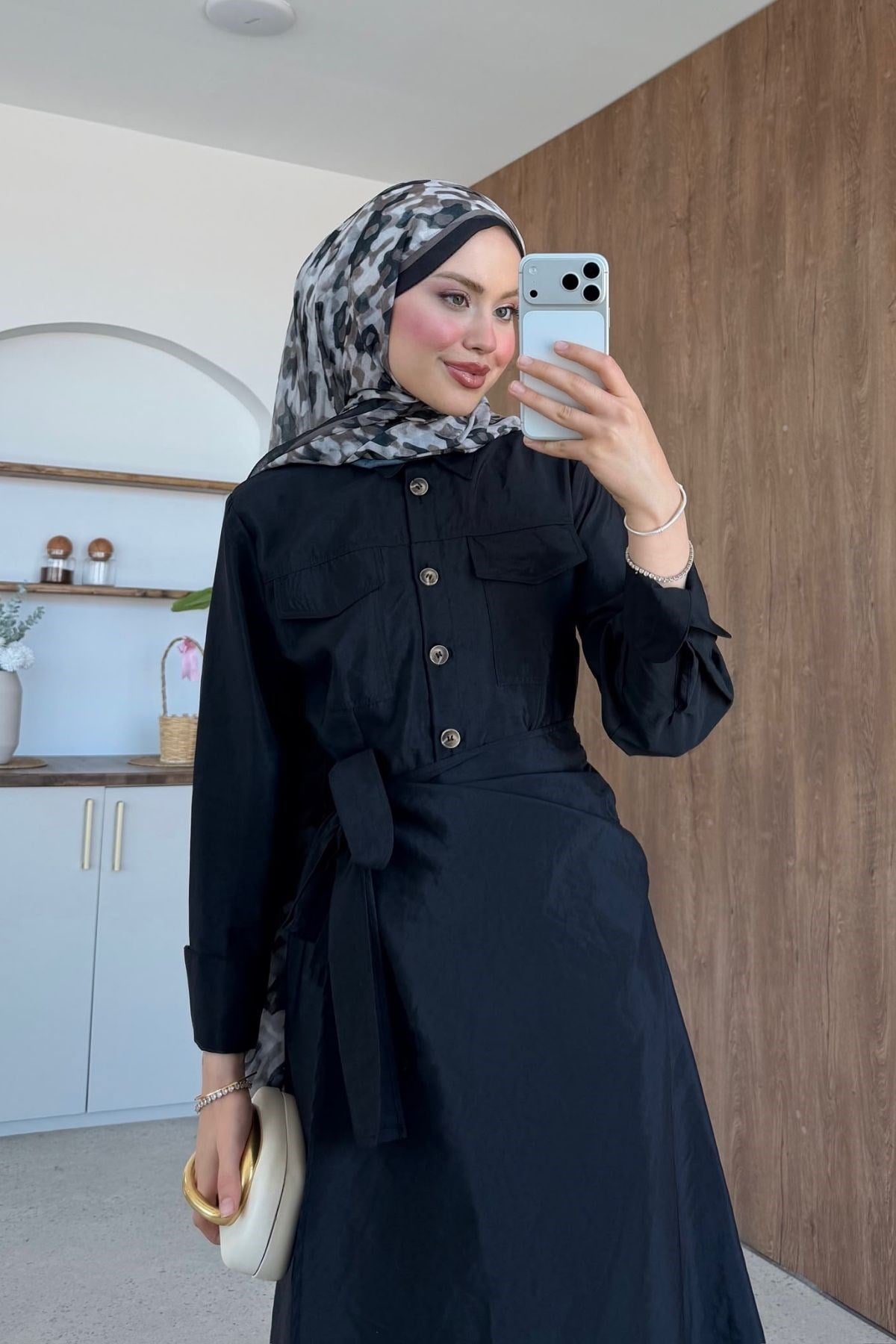 Nagihan Düğmeli Elbise Siyah, Fiyatları 