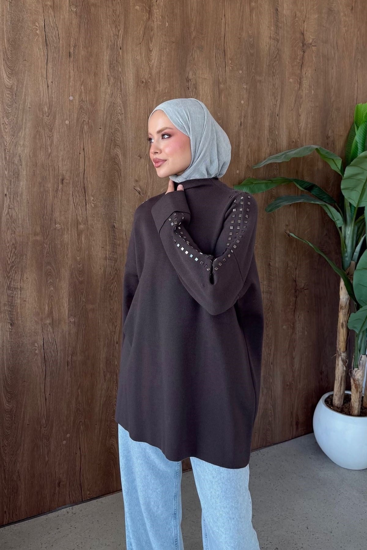 Nazenli Taşlı Tunik Kahve, Fiyatları 