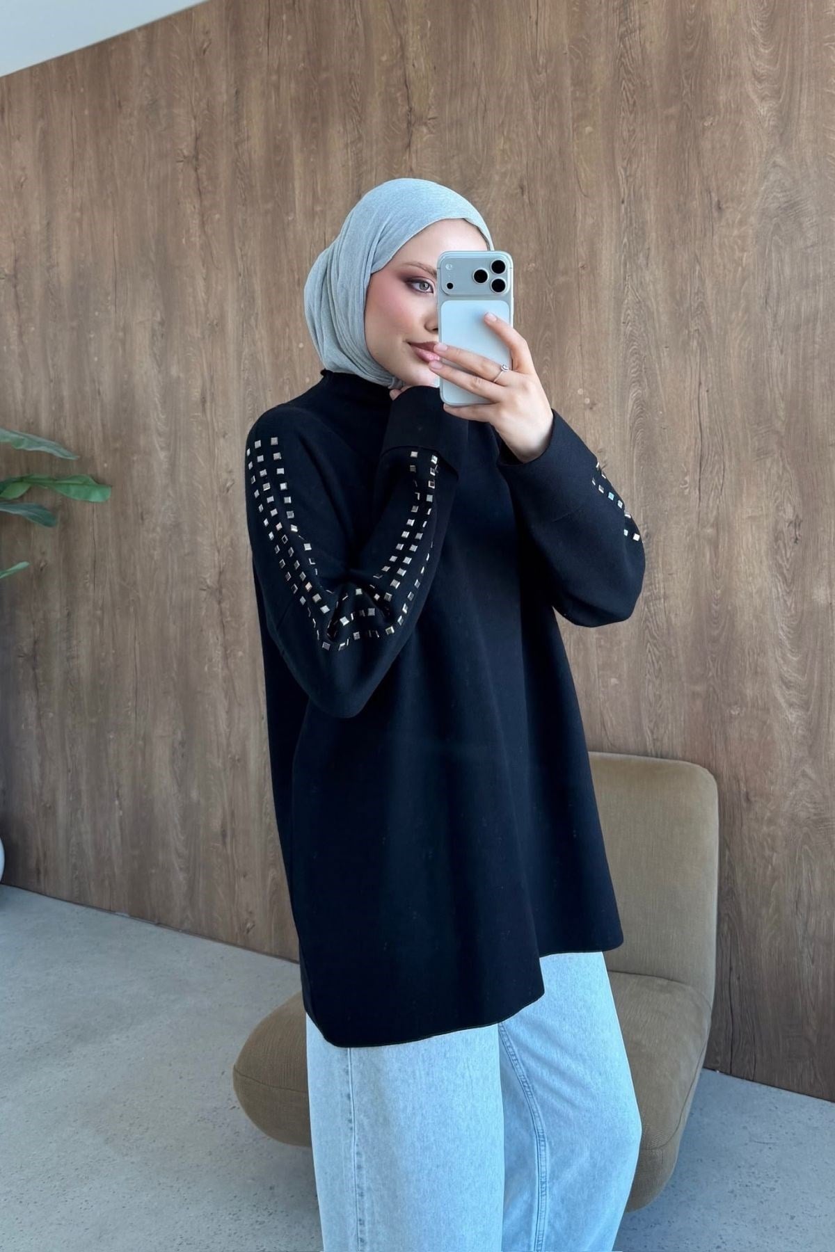Nazenli Taşlı Tunik Siyah, Fiyatları 
