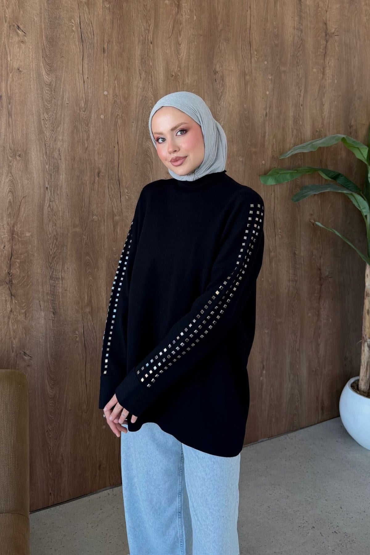 Nazenli Taşlı Tunik Siyah, Fiyatları 