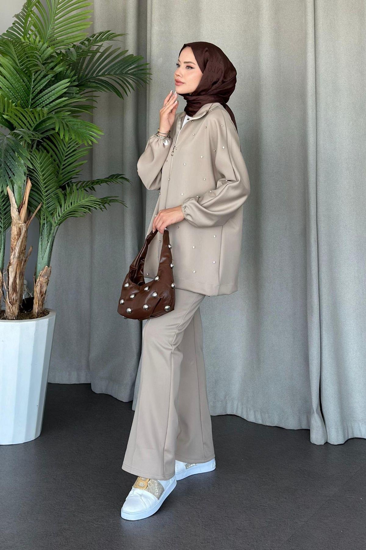 Nepa Taşlı Scuba Takım Bej, Fiyatları 