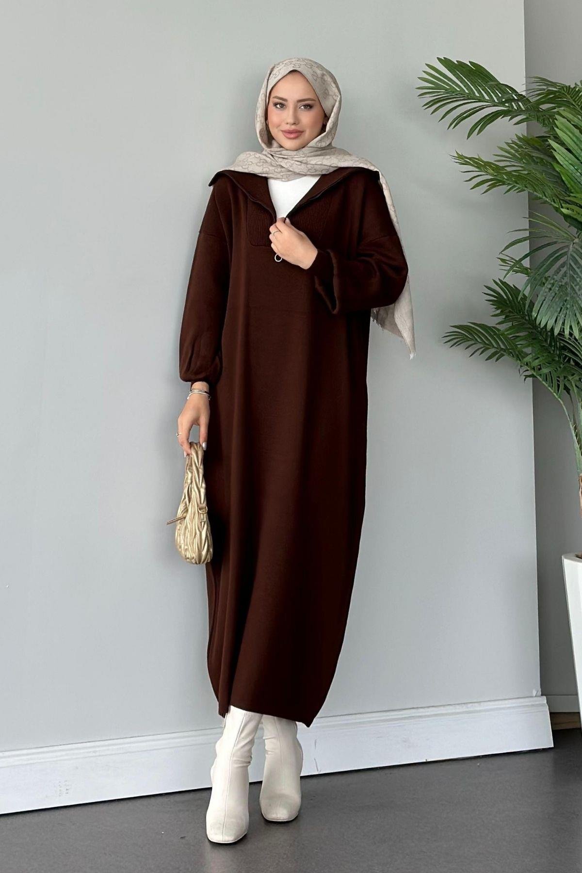 Nergis Triko Elbise Acıkahve, Fiyatları 