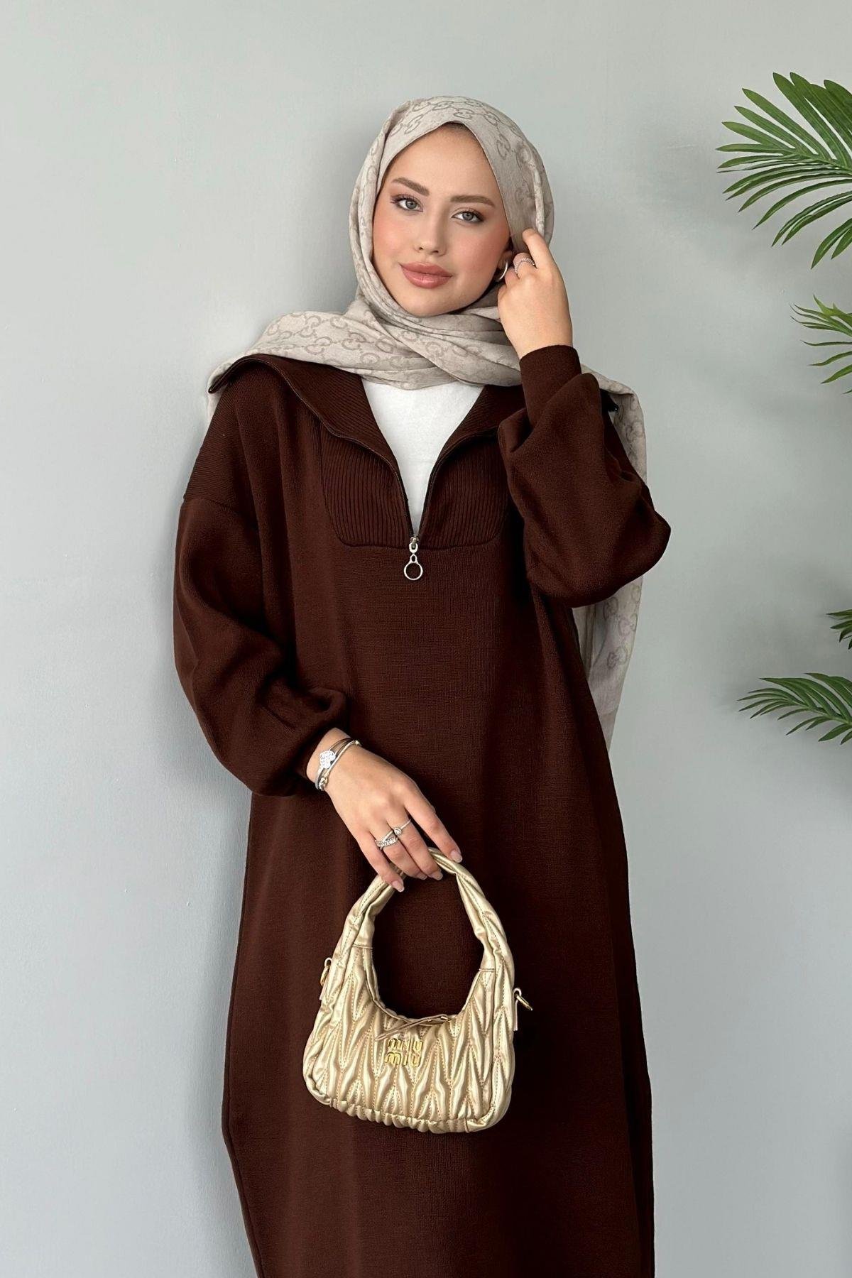 Nergis Triko Elbise Acıkahve, Fiyatları 