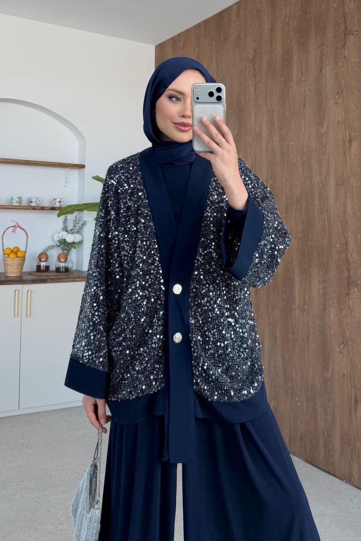 Neşe Üçlü Simli Takım Lacivert, Fiyatları Neşe Üçlü Simli Takım Lacivert | Haza Moda