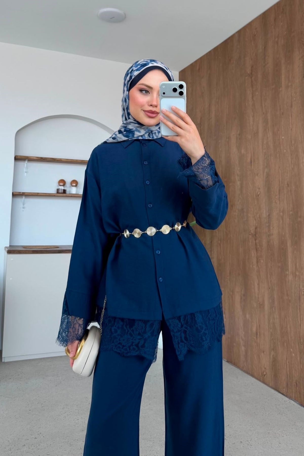 Nihal Dantel Takım Lacivert, Fiyatları Nihal Dantel Takım Lacivert| Haza Moda