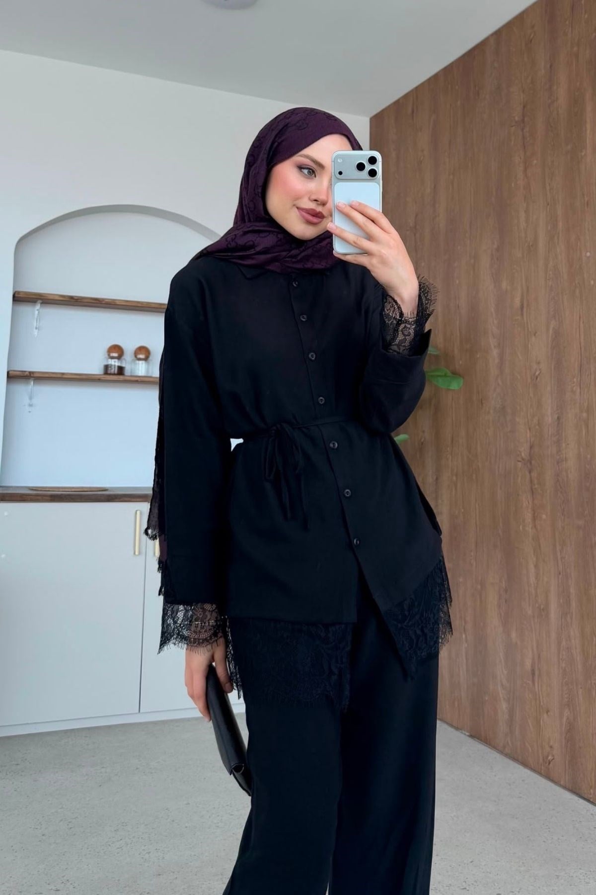 Nihal Dantel Takım Siyah, Fiyatları Nihal Dantel Takım Siyah | Haza Moda