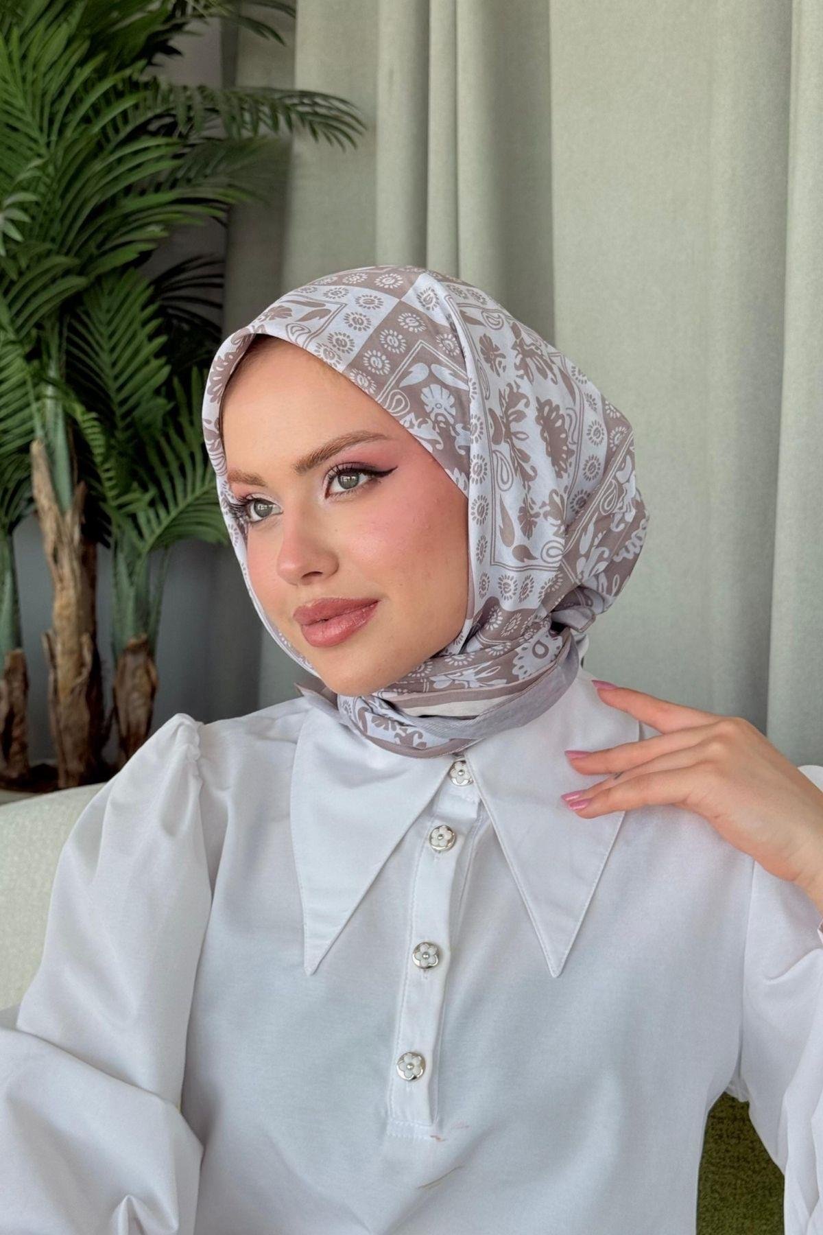 Nisa Soft Eşarp Bej, Fiyatları Nisa Soft Eşarp Bej- Haza Moda 