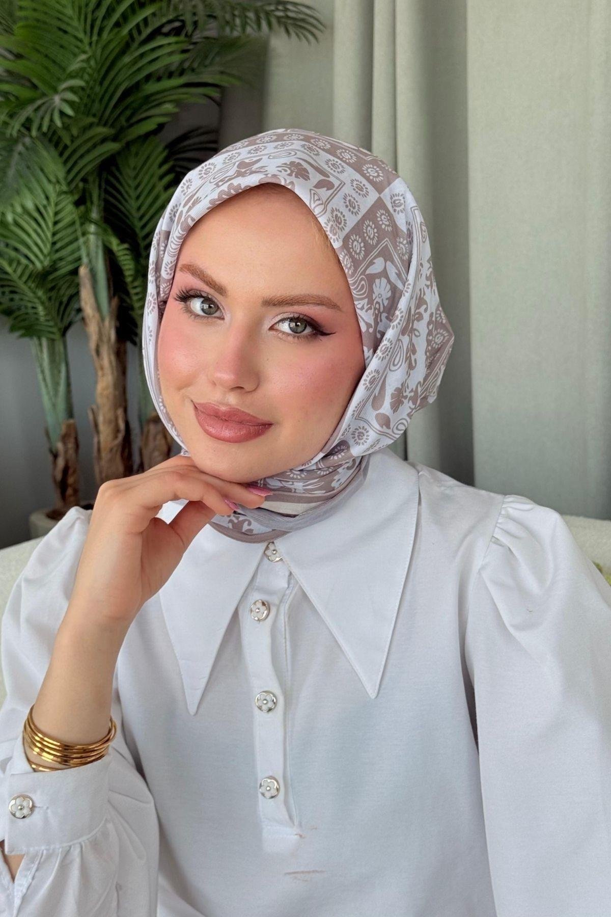 Nisa Soft Eşarp Bej, Fiyatları Nisa Soft Eşarp Bej- Haza Moda 