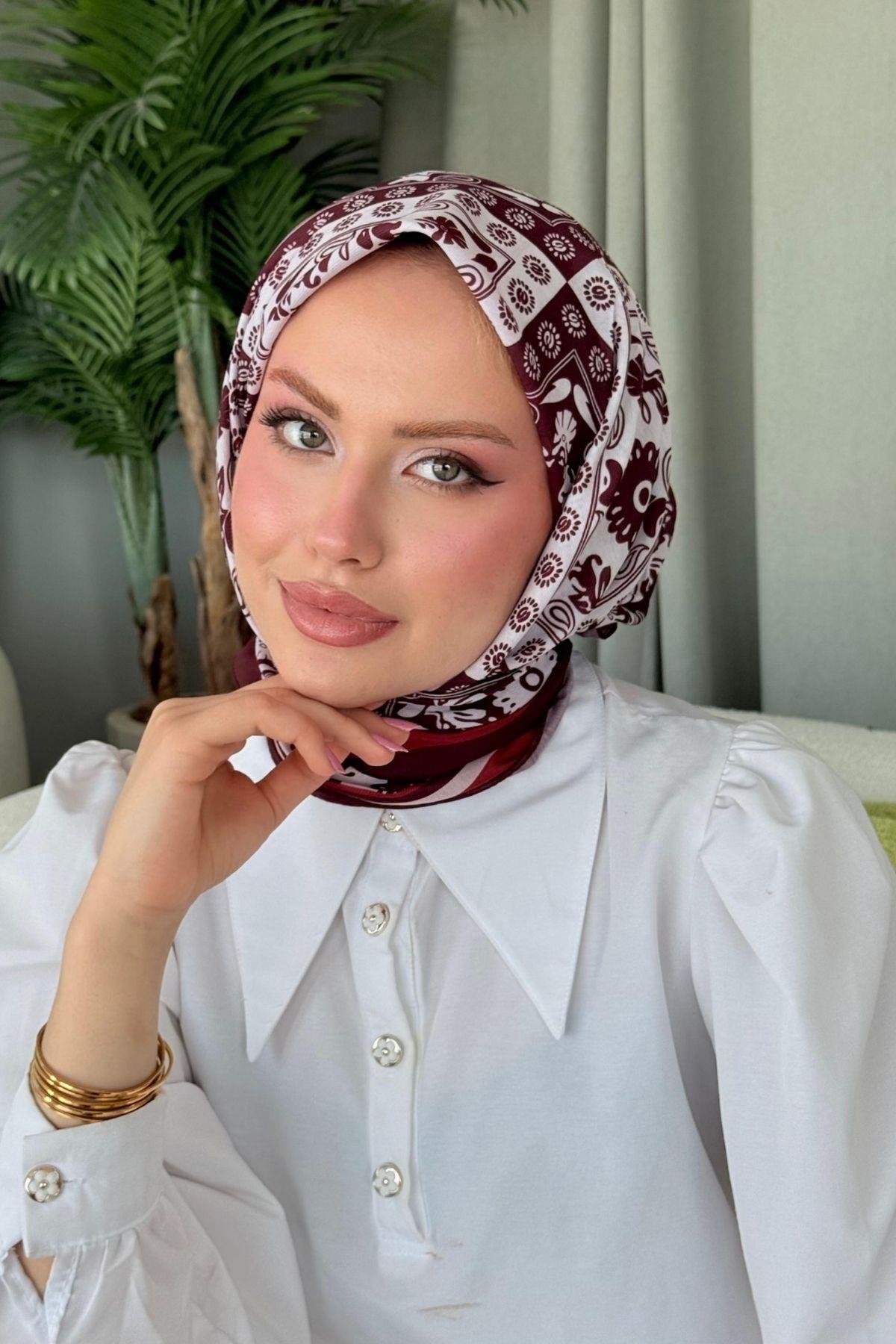 Nisa Soft Eşarp Bordo, Fiyatları Nisa Soft Eşarp Bordo- Haza Moda 