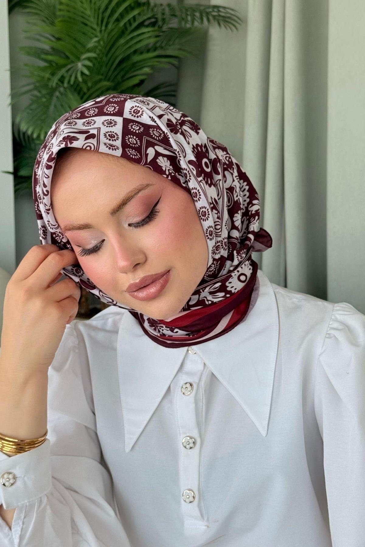 Nisa Soft Eşarp Bordo, Fiyatları Nisa Soft Eşarp Bordo- Haza Moda 