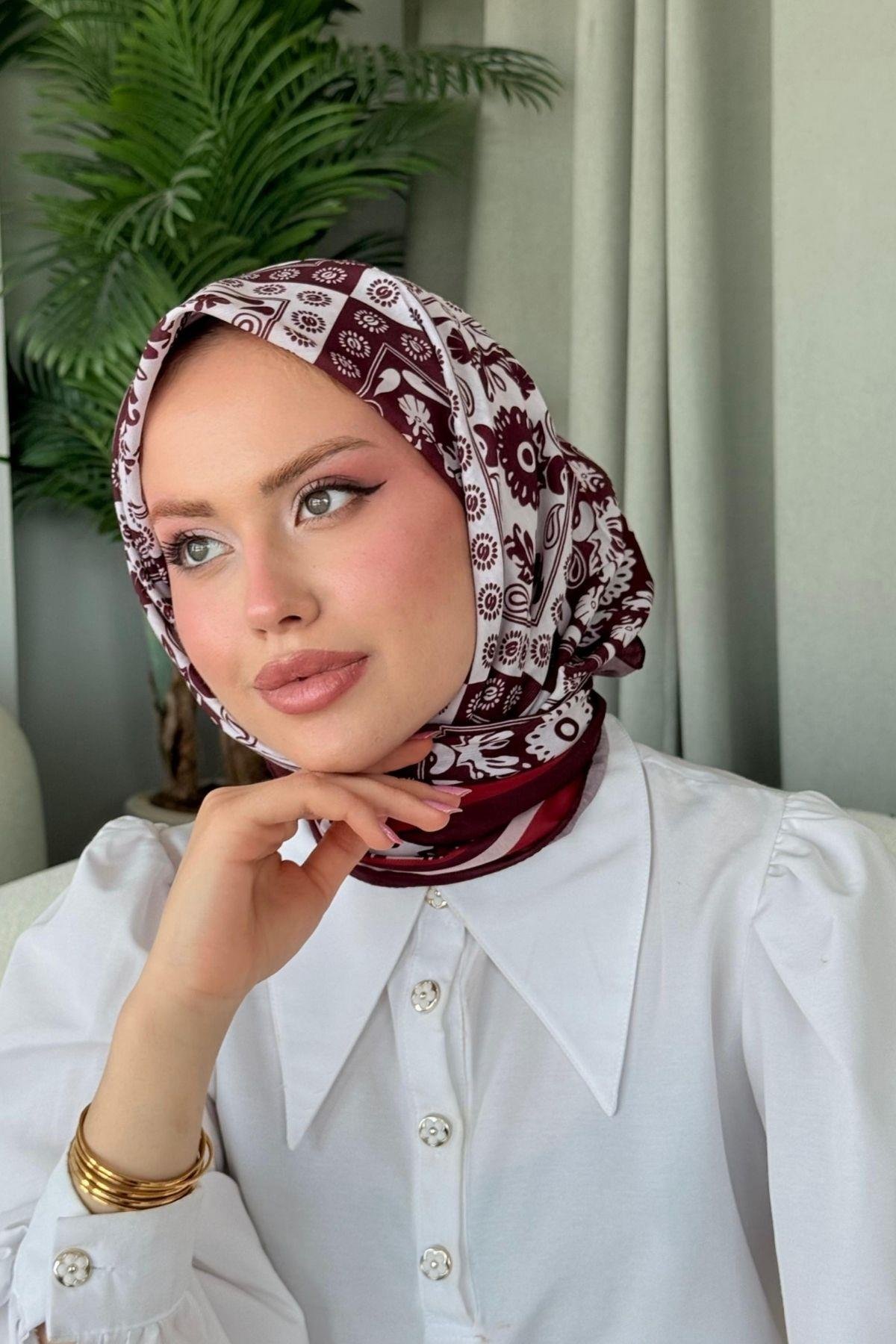 Nisa Soft Eşarp Bordo, Fiyatları Nisa Soft Eşarp Bordo- Haza Moda 