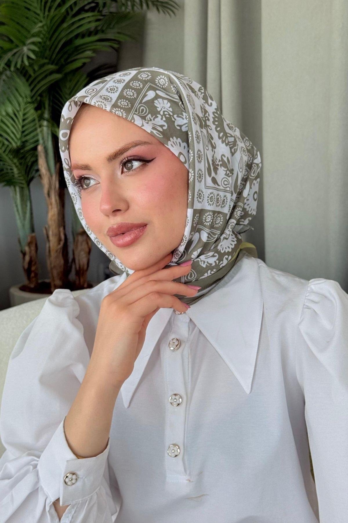 Nisa Soft Eşarp Haki, Fiyatları Nisa Soft Eşarp Haki- Haza Moda 