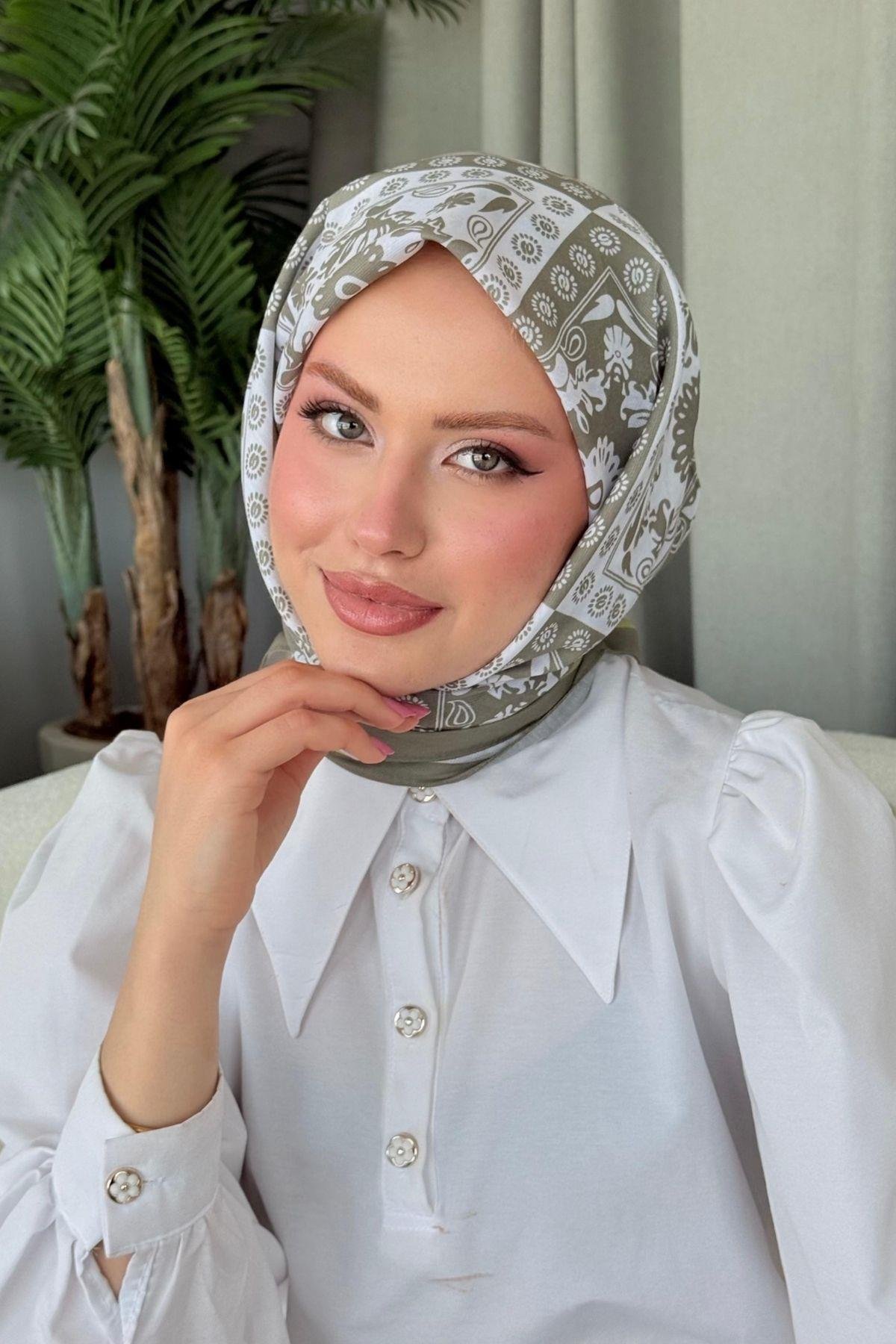 Nisa Soft Eşarp Haki, Fiyatları Nisa Soft Eşarp Haki- Haza Moda 