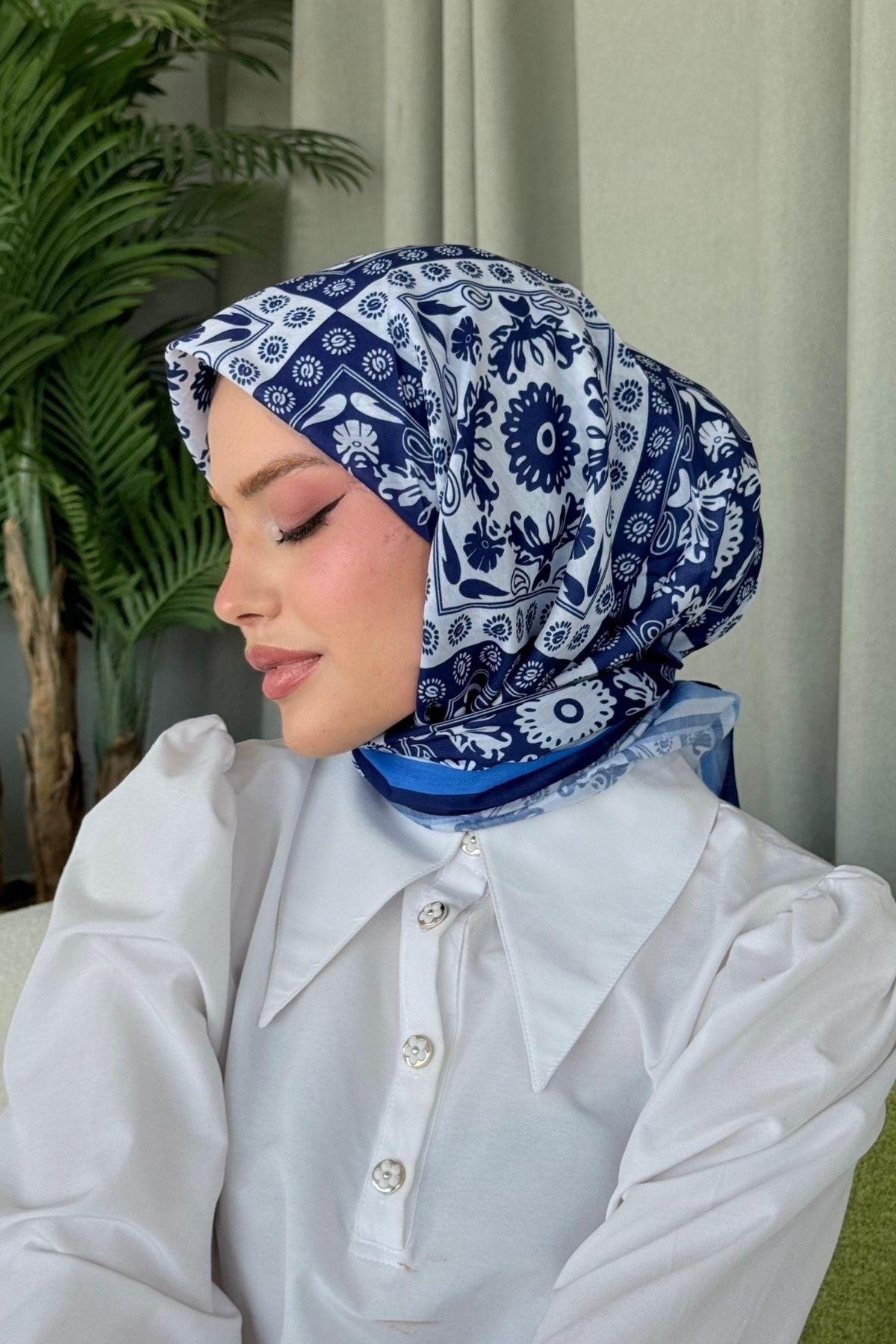 Nisa Soft Eşarp Lacivert, Fiyatları Nisa Soft Eşarp Lacivert- Haza Moda 