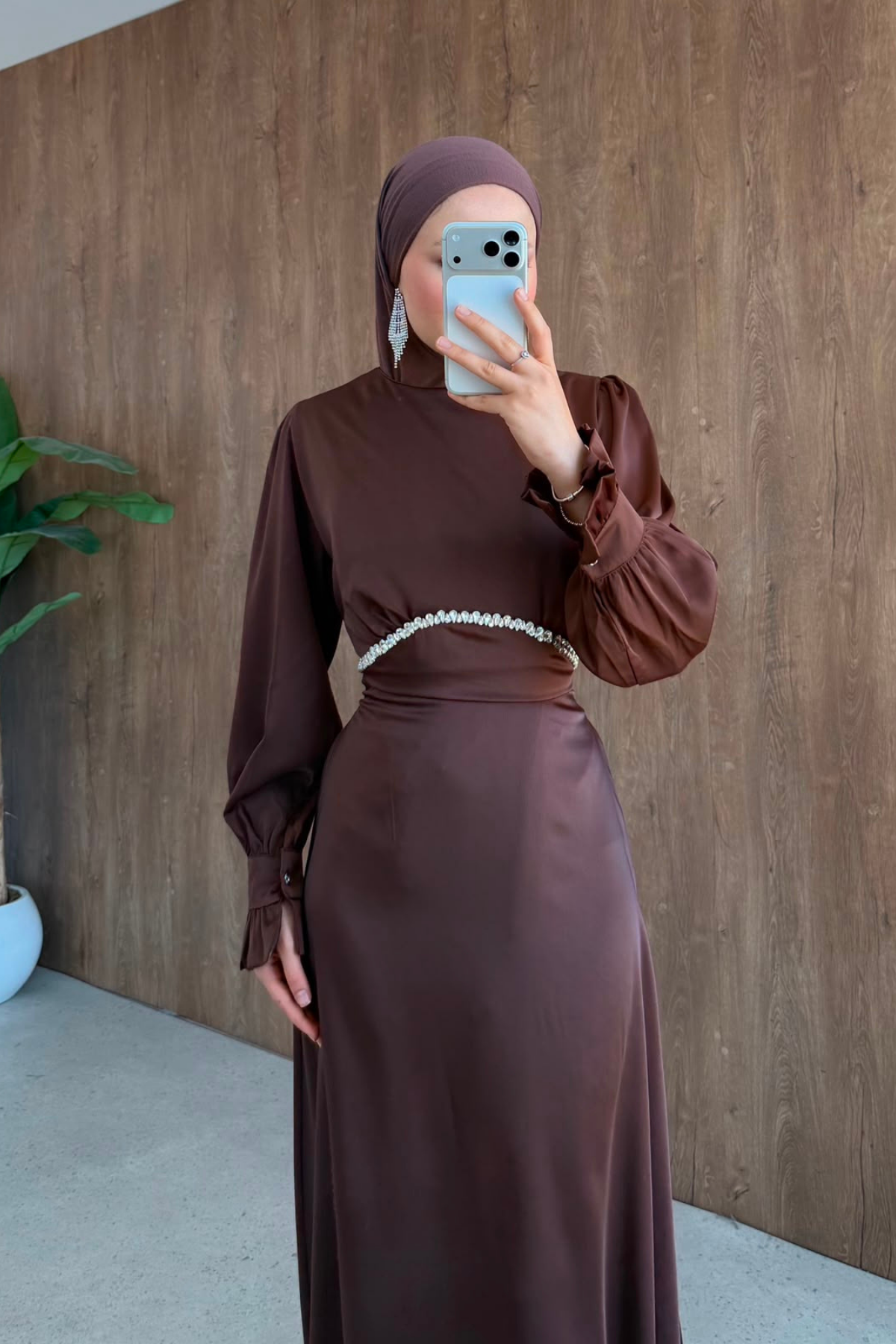 Nota Taşlı Abiye Kahve, Fiyatları Nota Taşlı Abiye Kahve| Haza Moda