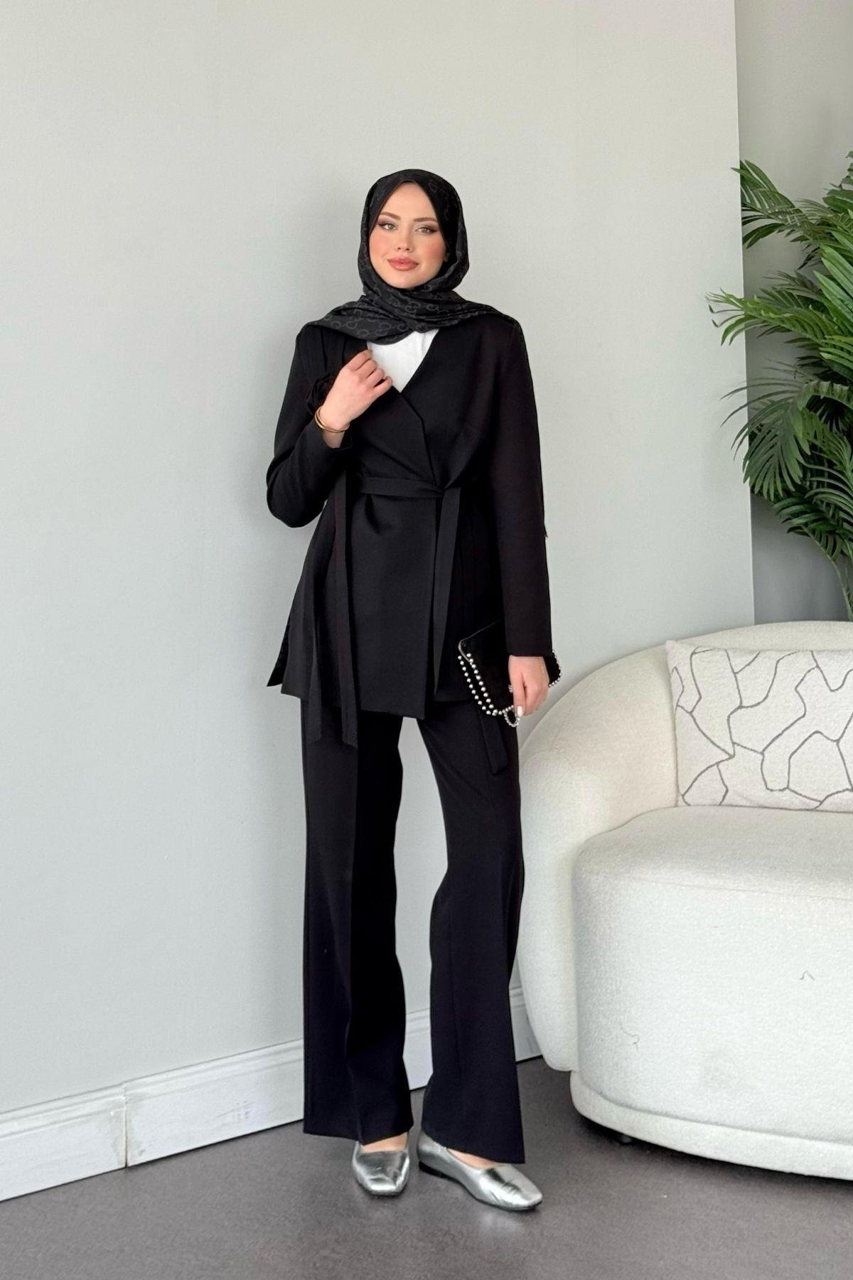 Nudes Güllü Takım Siyah, Fiyatları Nudes Güllü Takım Siyah - Haza Moda 