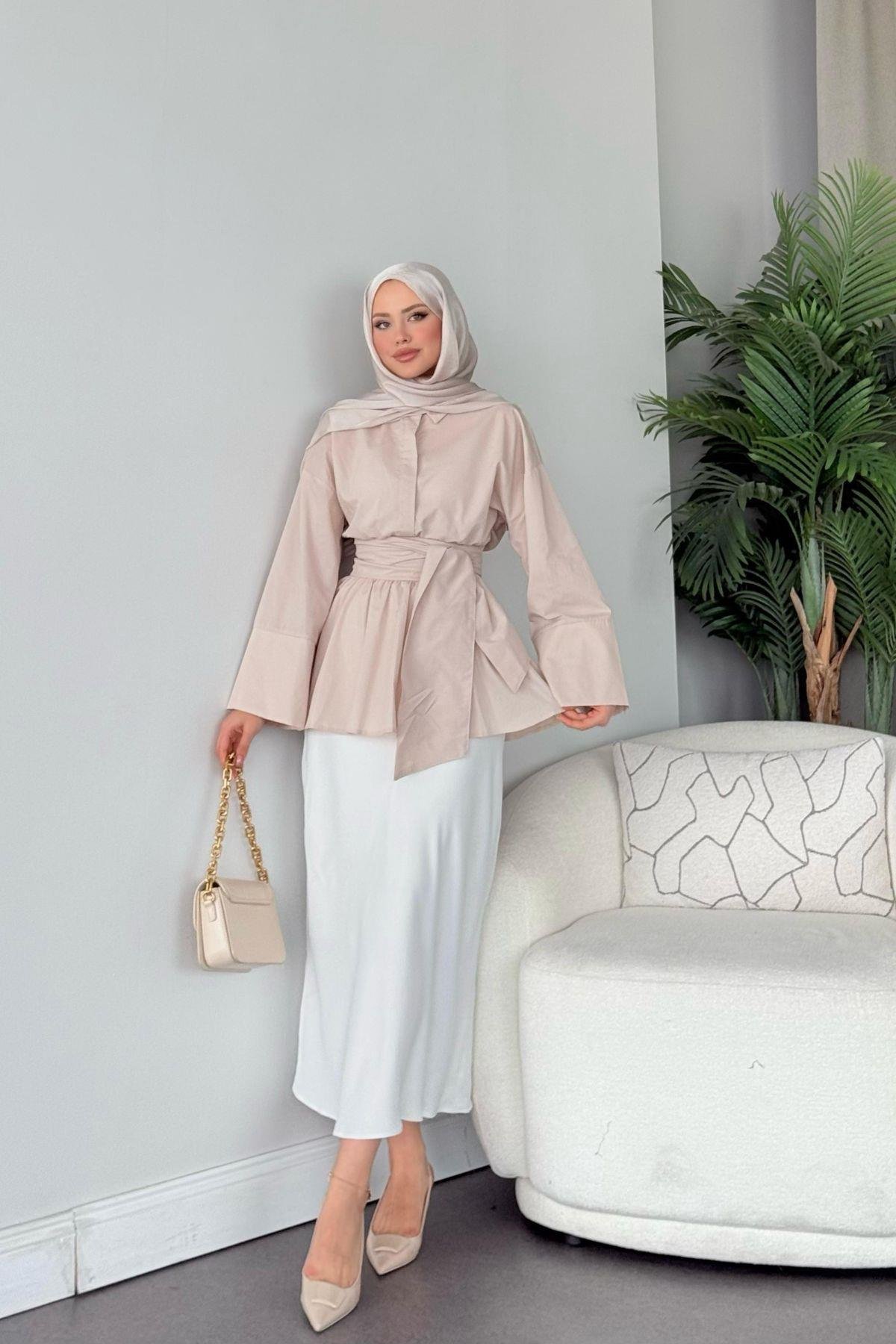 Olden Bağlamlı Gömlek Pembe, Fiyatları Olden Bağlamlı Gömlek Pembe - Haza Moda 