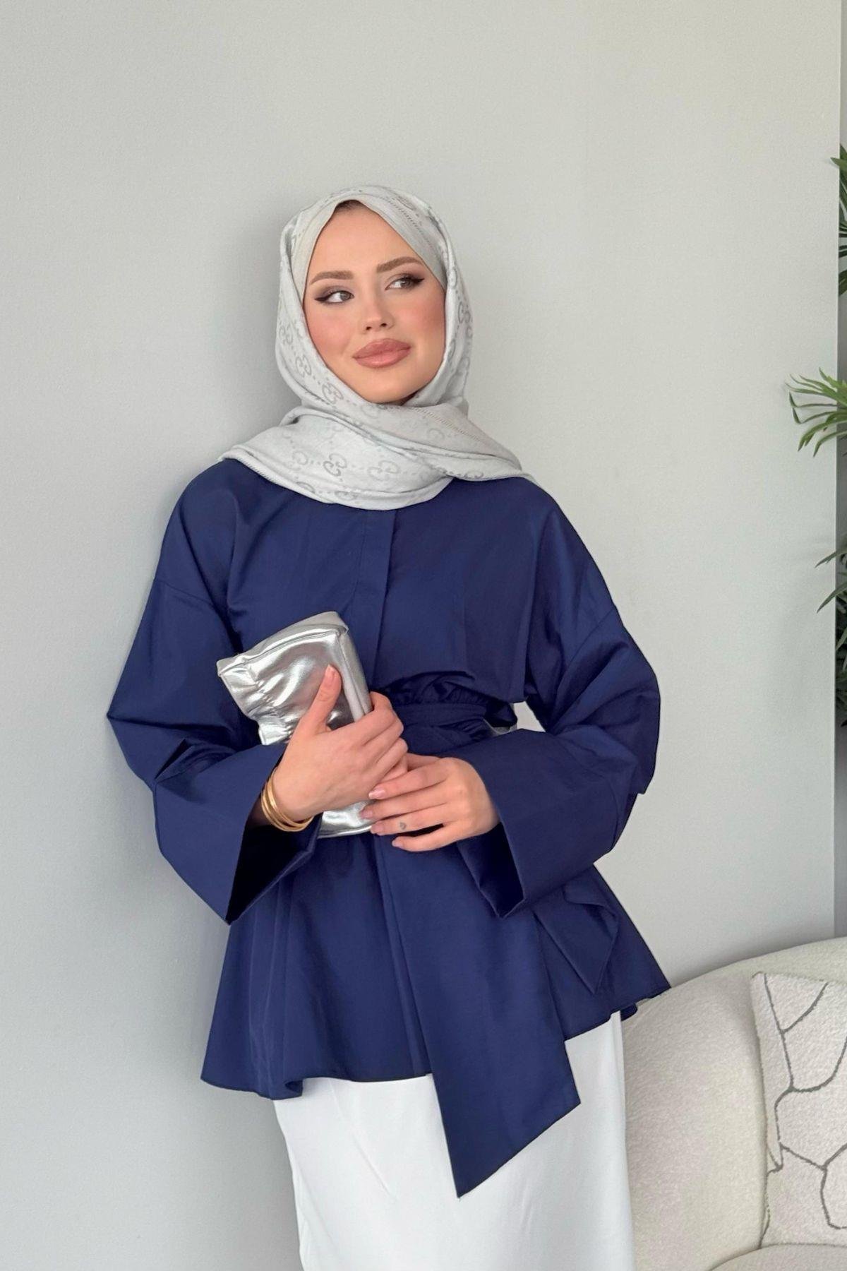 Olden Bağlamlı Gömlek Lacivert, Fiyatları Olden Bağlamlı Gömlek Lacivert - Haza Moda 