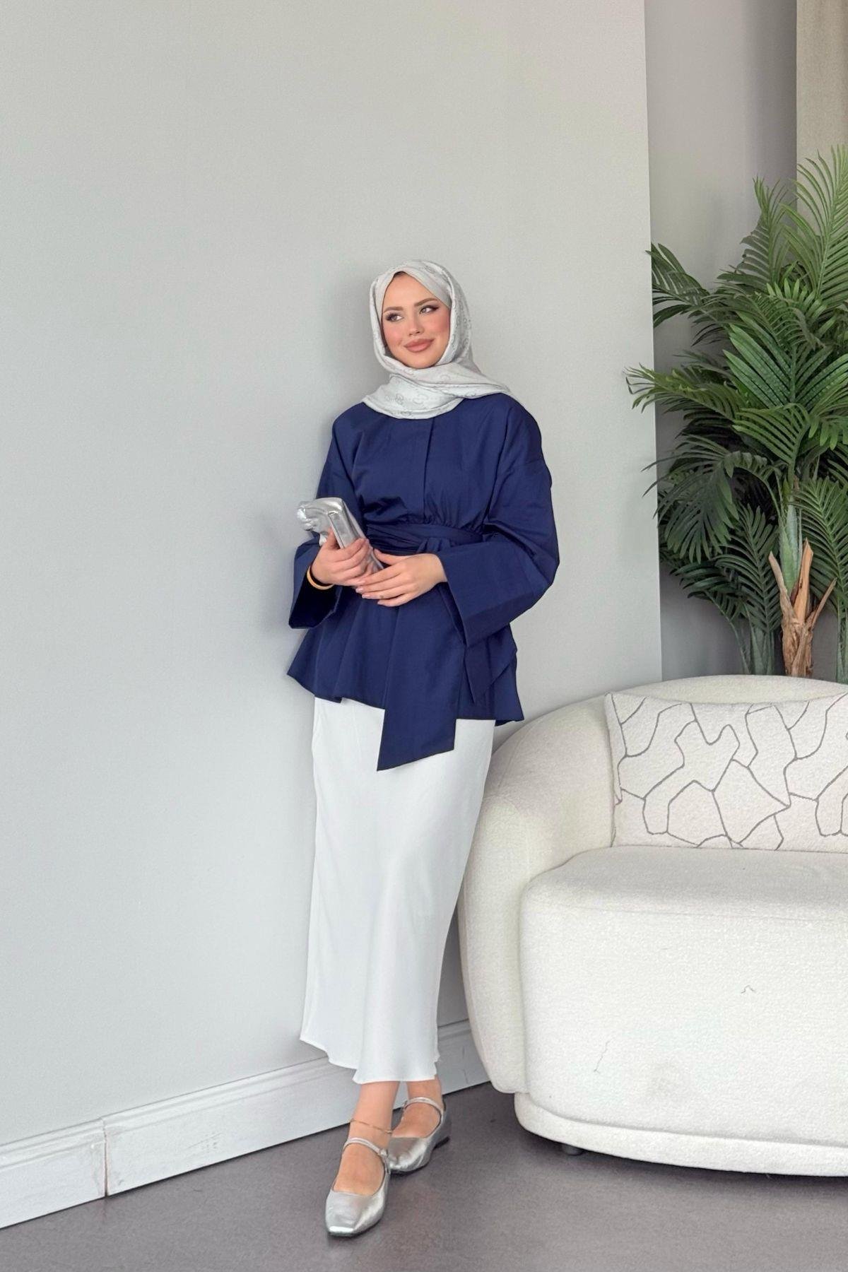 Olden Bağlamlı Gömlek Lacivert, Fiyatları Olden Bağlamlı Gömlek Lacivert - Haza Moda 