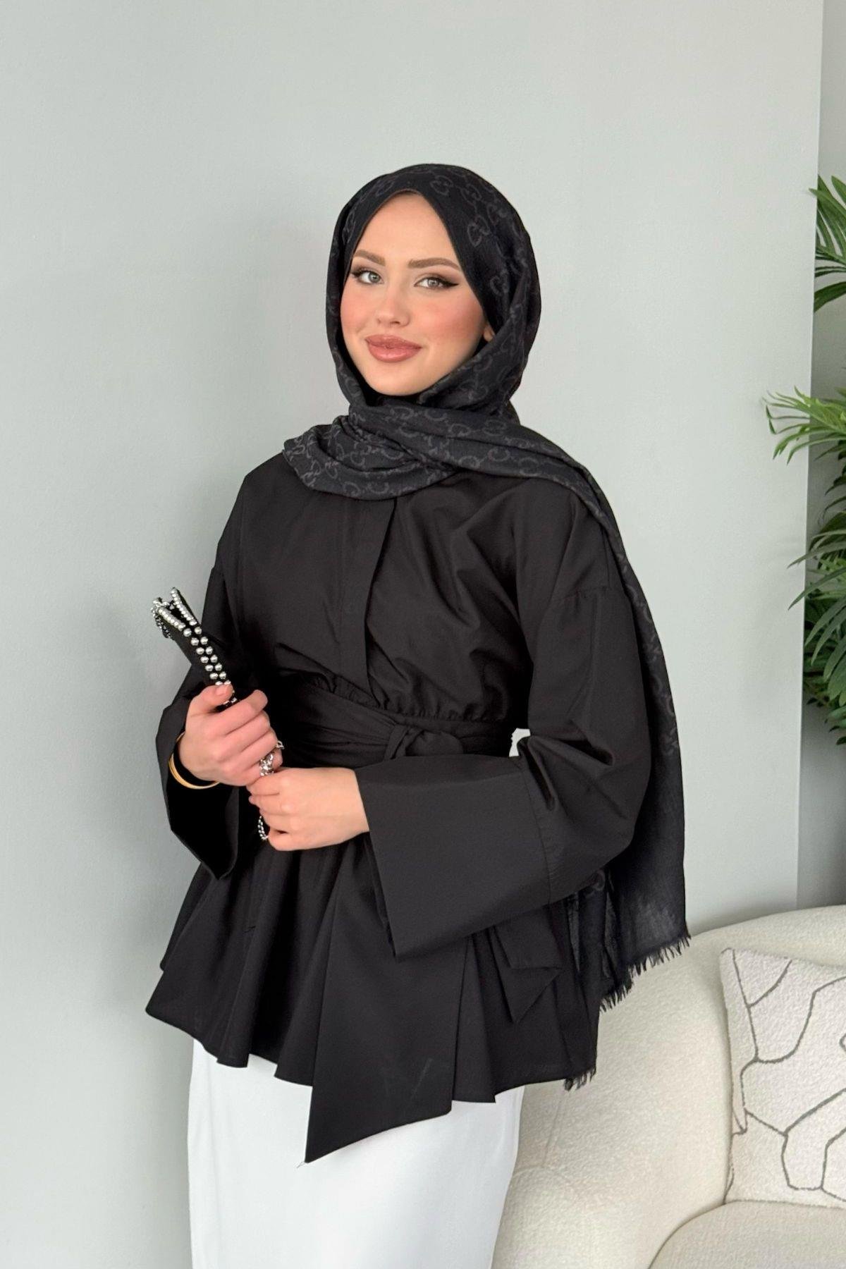 Olden Bağlamlı Gömlek Siyah, Fiyatları Olden Bağlamlı Gömlek Siyah - Haza Moda 