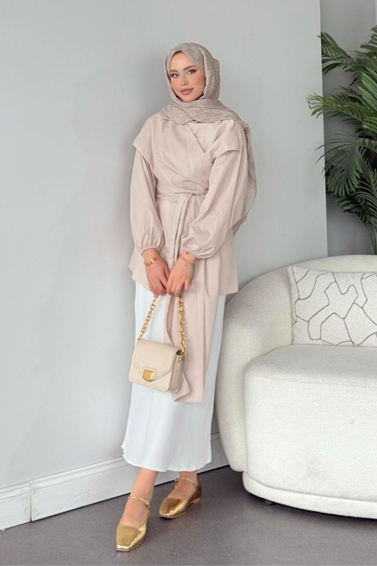 Oliva Bağlamalı Gömlek Bej, Fiyatları 