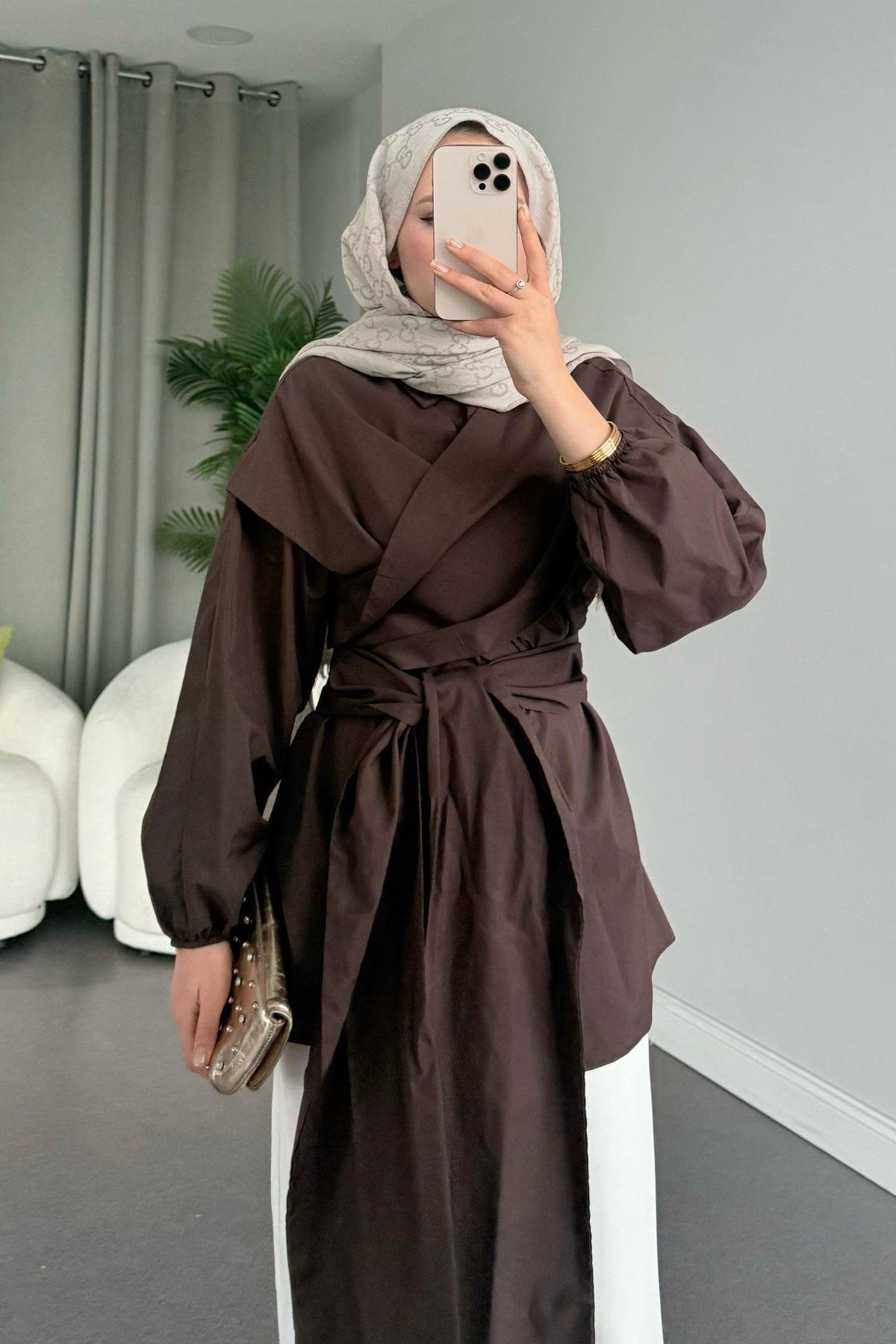 Oliva Bağlamalı Gömlek Kahve, Fiyatları 