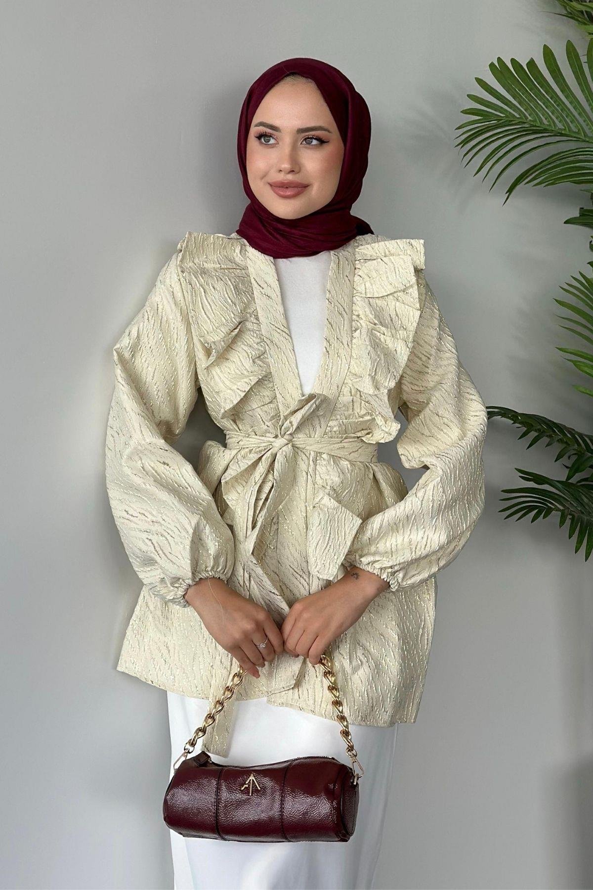 Önü Fırfırlı Kimono Gold, Fiyatları 