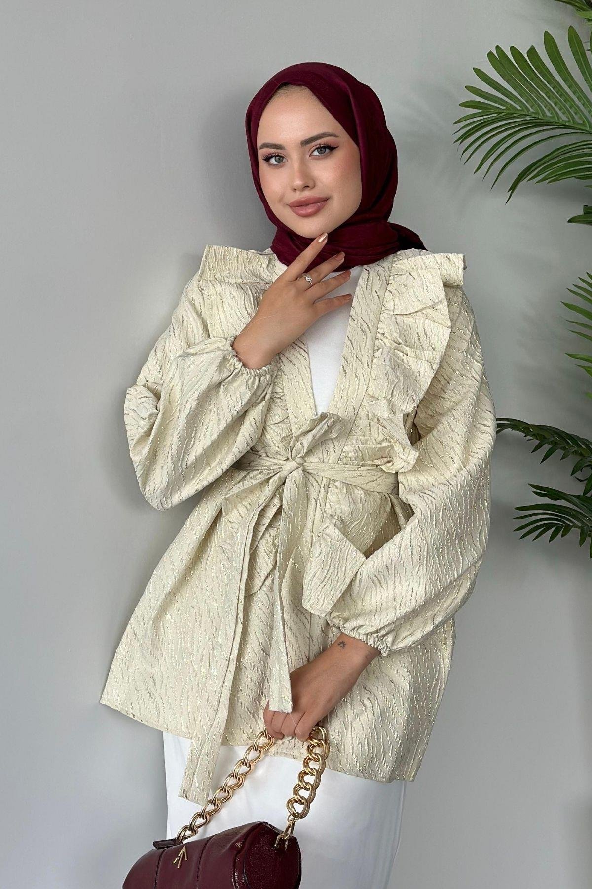 Önü Fırfırlı Kimono Gold, Fiyatları 