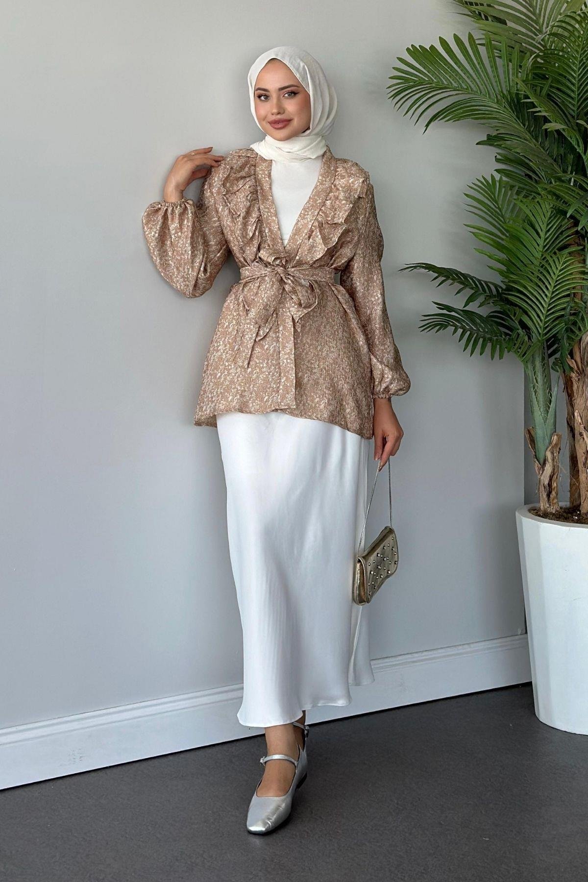 Önü Fırfırlı Kimono Vizon, Fiyatları 