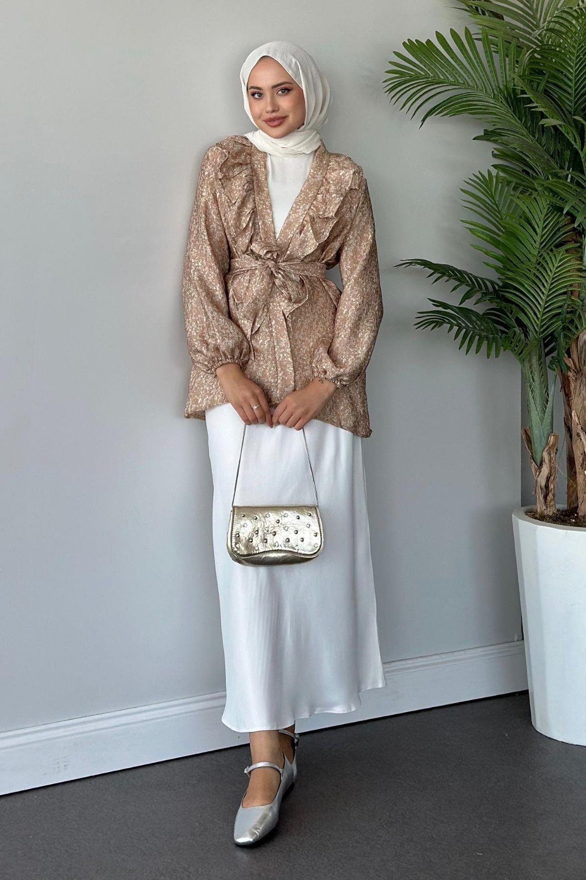 Önü Fırfırlı Kimono Vizon, Fiyatları 