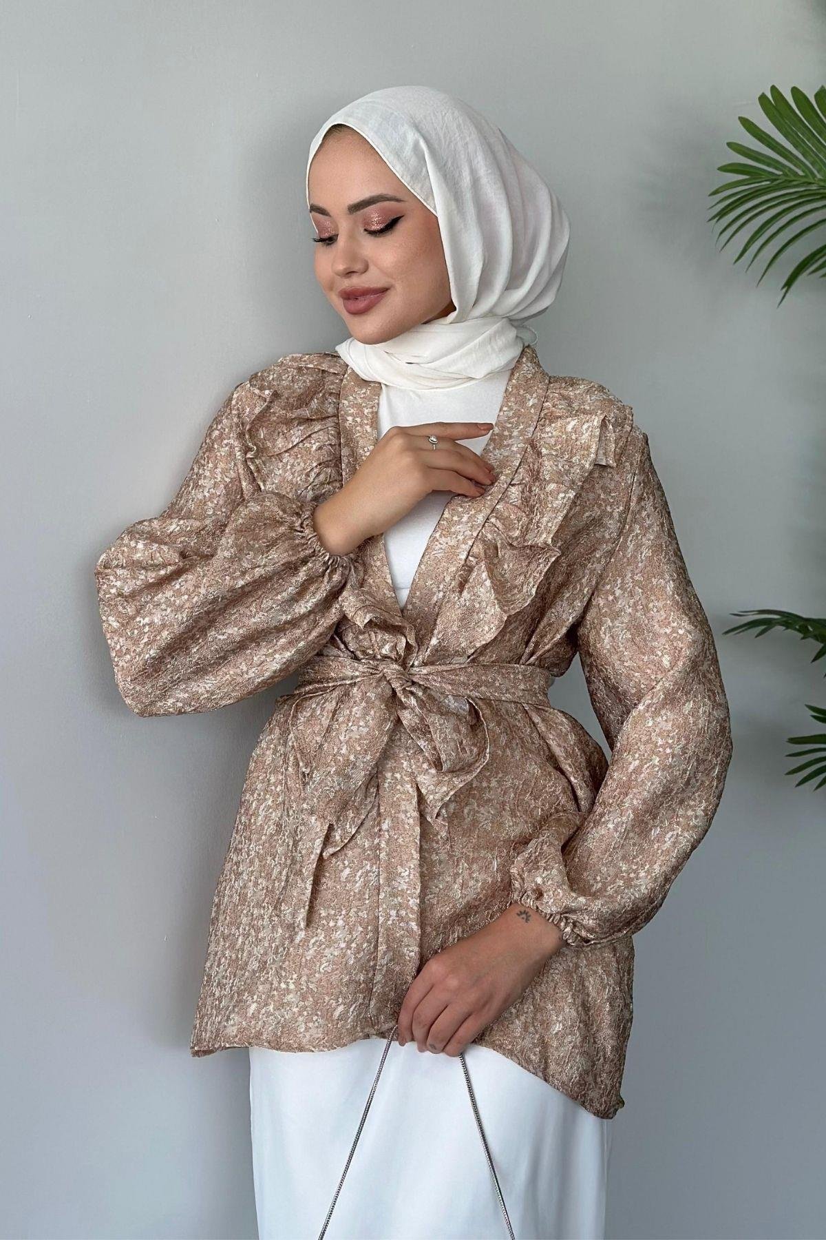 Önü Fırfırlı Kimono Vizon, Fiyatları 