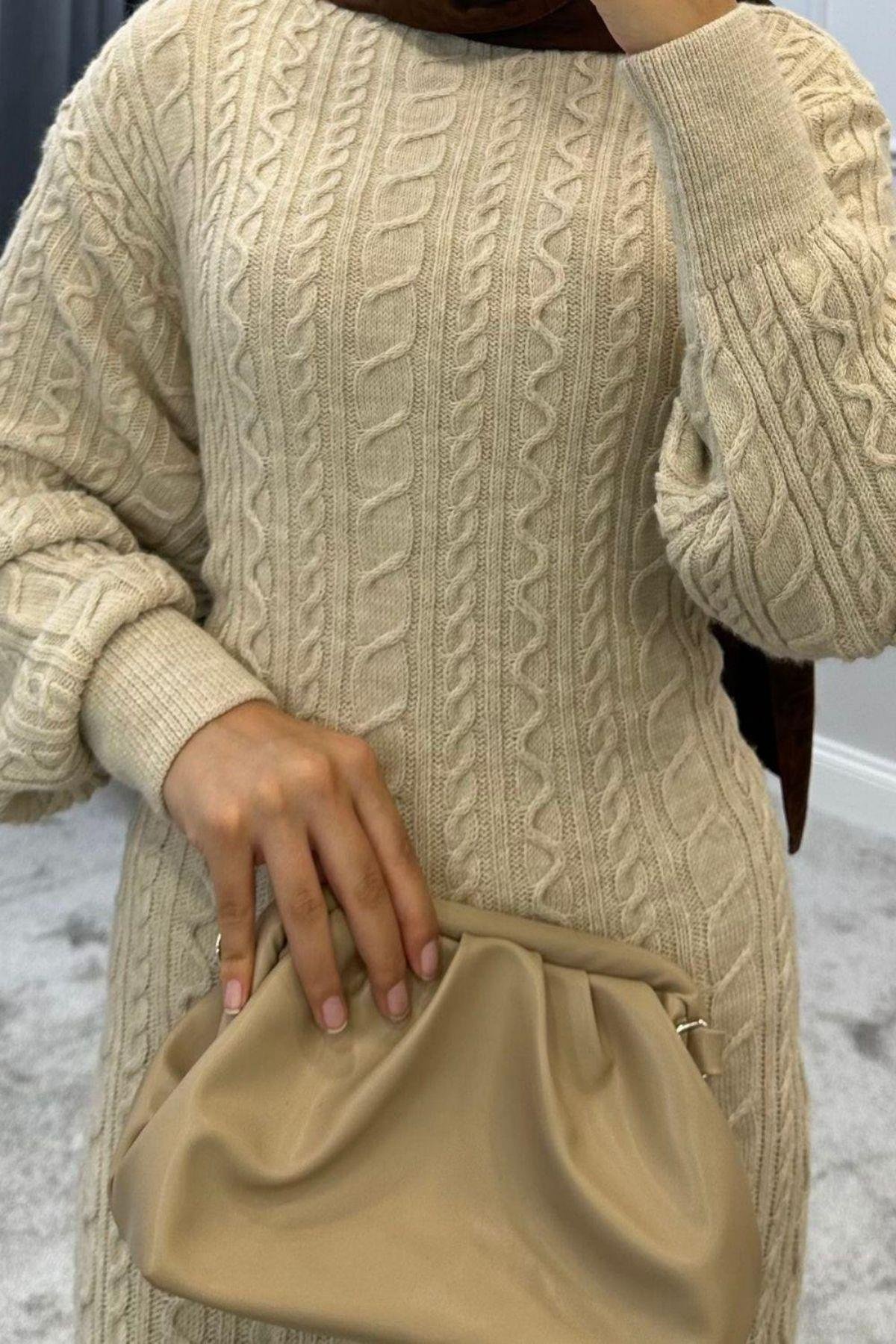 Örgü Triko Elbise Taş, Fiyatları Örgü Triko Elbise Taş – Haza Moda | Tesettür Giyim