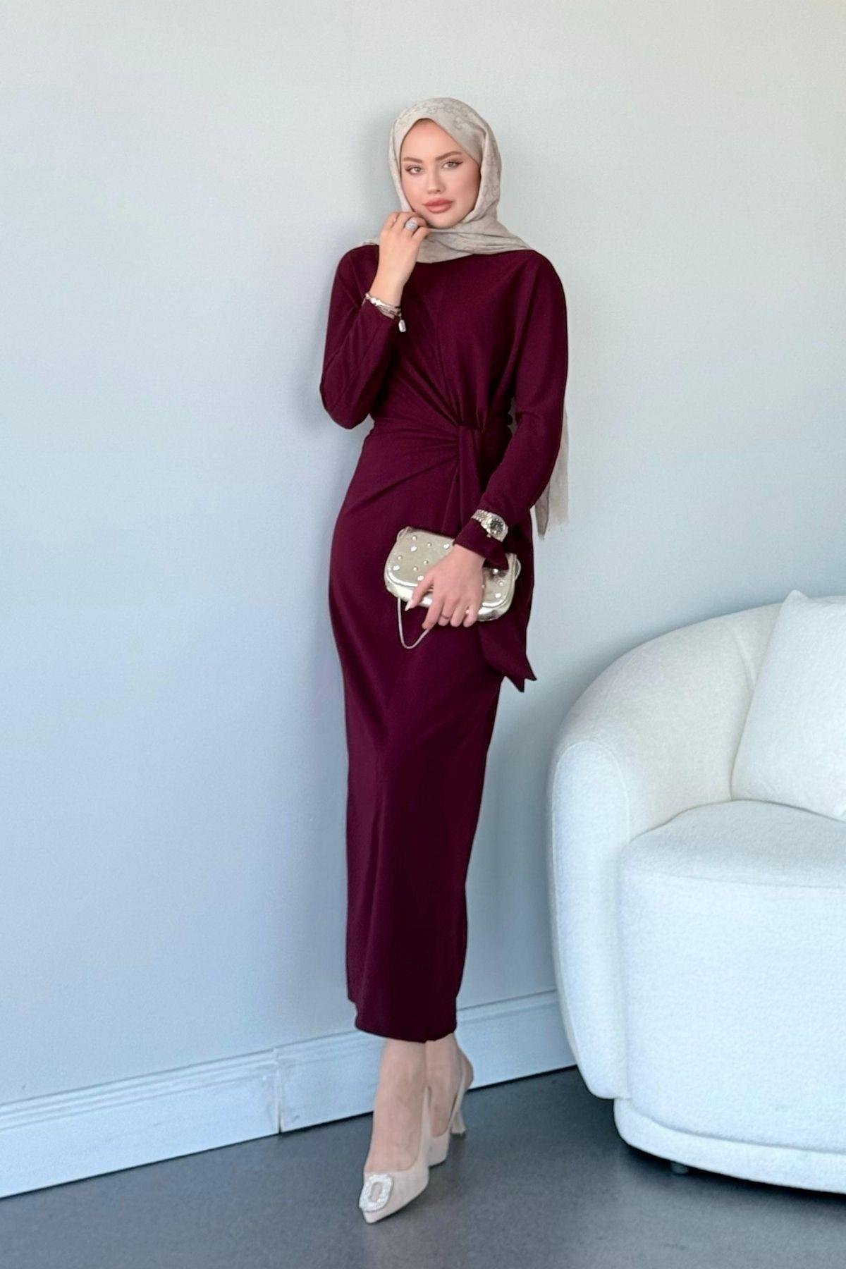 Orkide Elbise Bordo, Fiyatları 