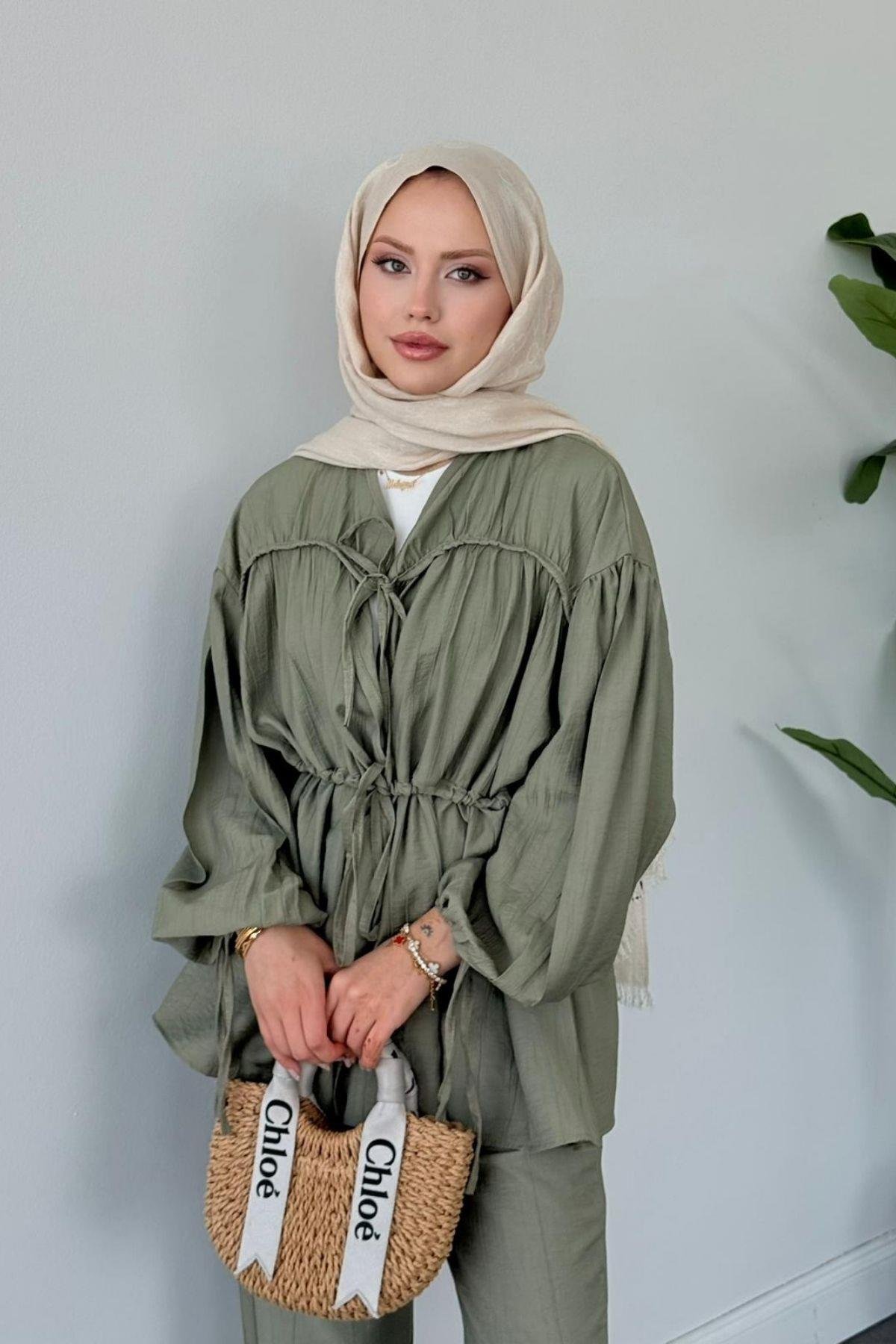 Oscar Büzgülü Takım HAKİ, Fiyatları Oscar Büzgülü Takım HAKİ- Haza Moda 