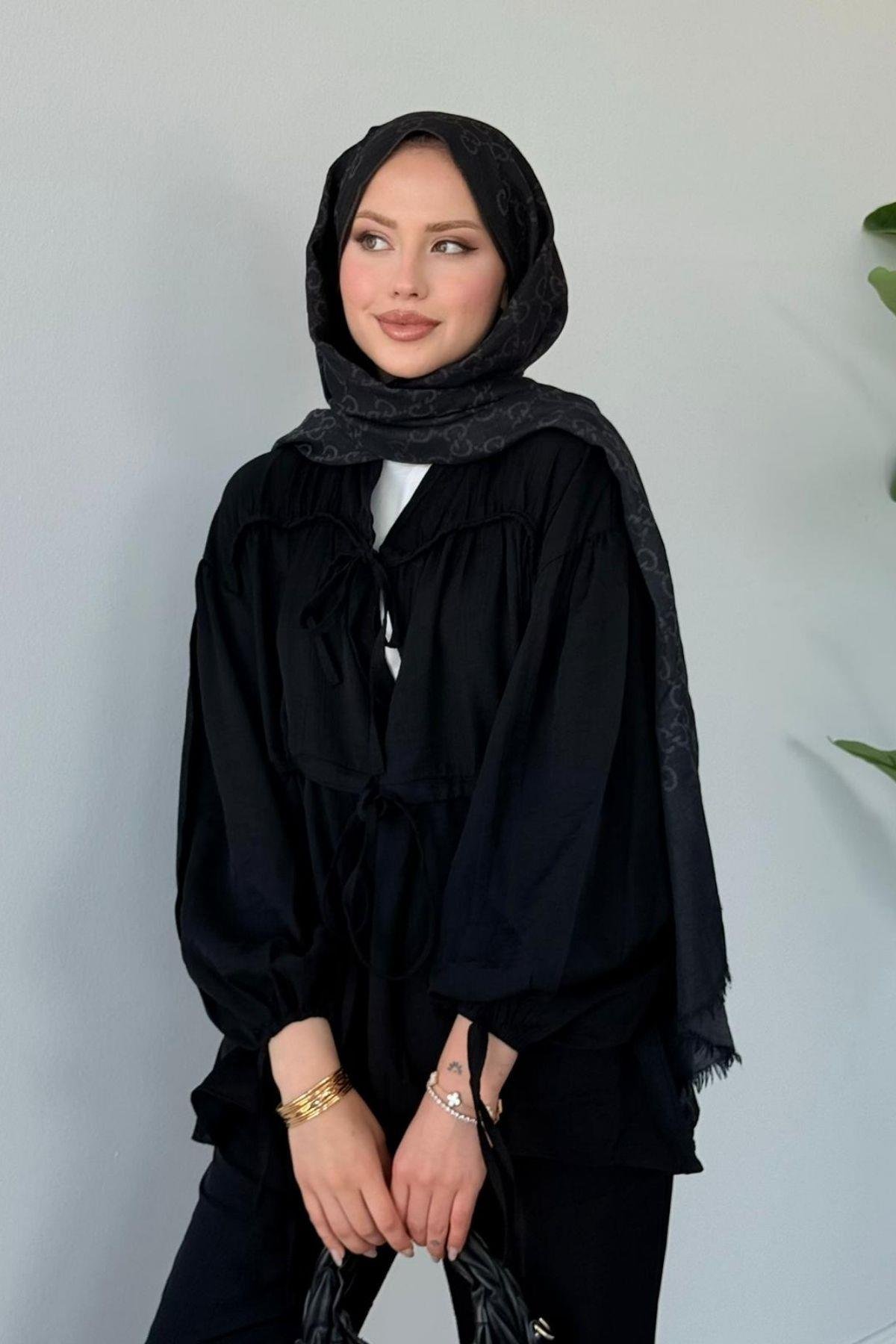 Oscar Büzgülü Takım SİYAH, Fiyatları Oscar Büzgülü Takım SİYAH- Haza Moda 