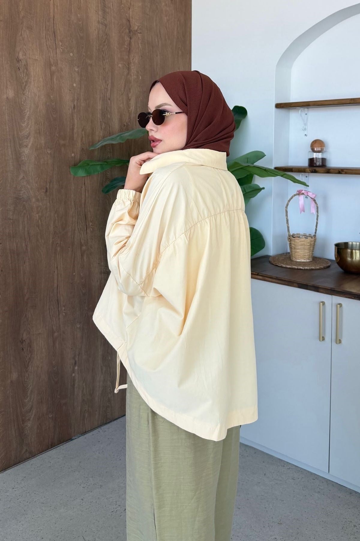 Oversize Poplin Gömek Sarı, Fiyatları 