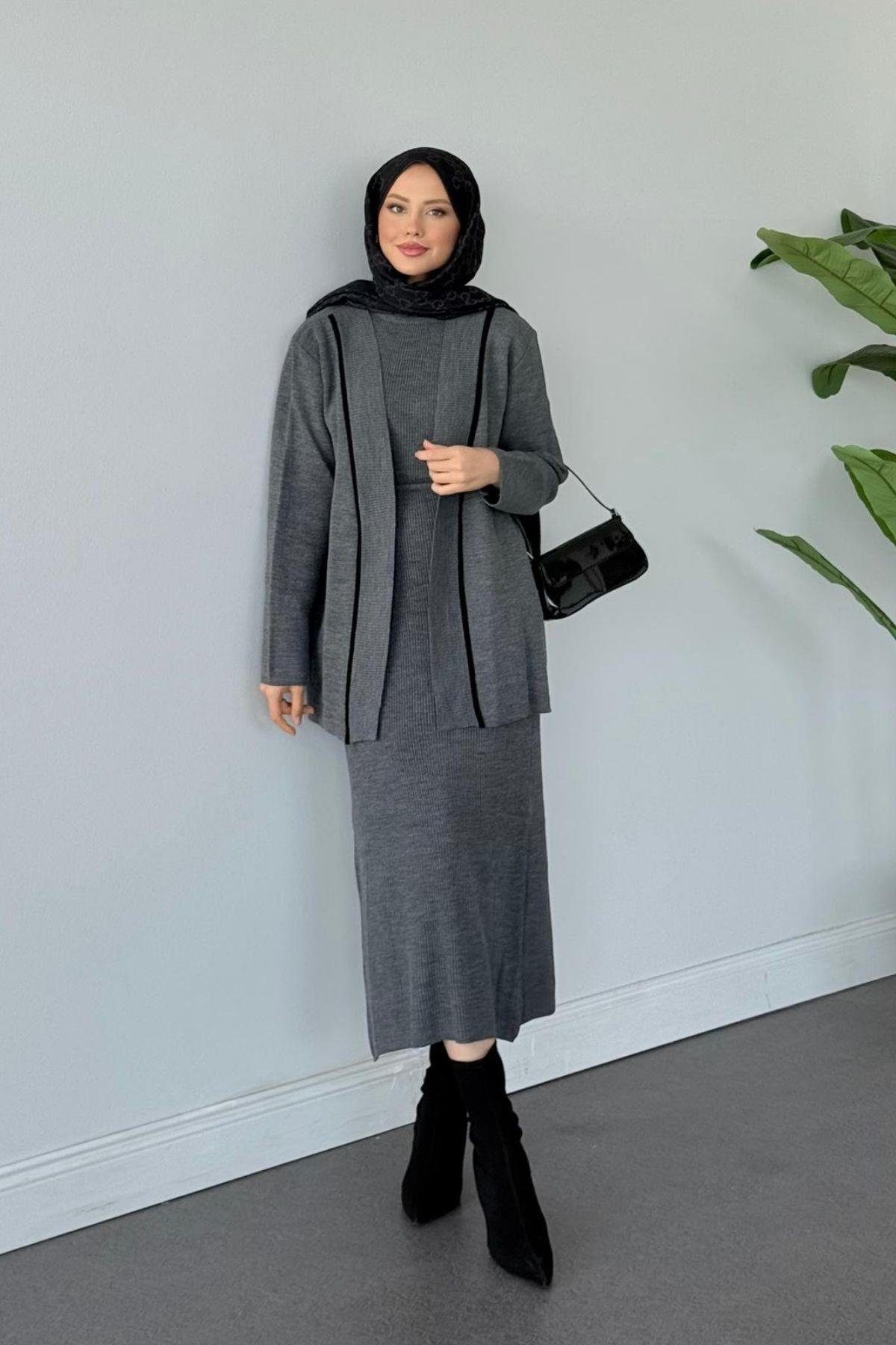 Özün Jileli Takım Füme, Fiyatları Özün Jileli Takım Füme- Haza Moda