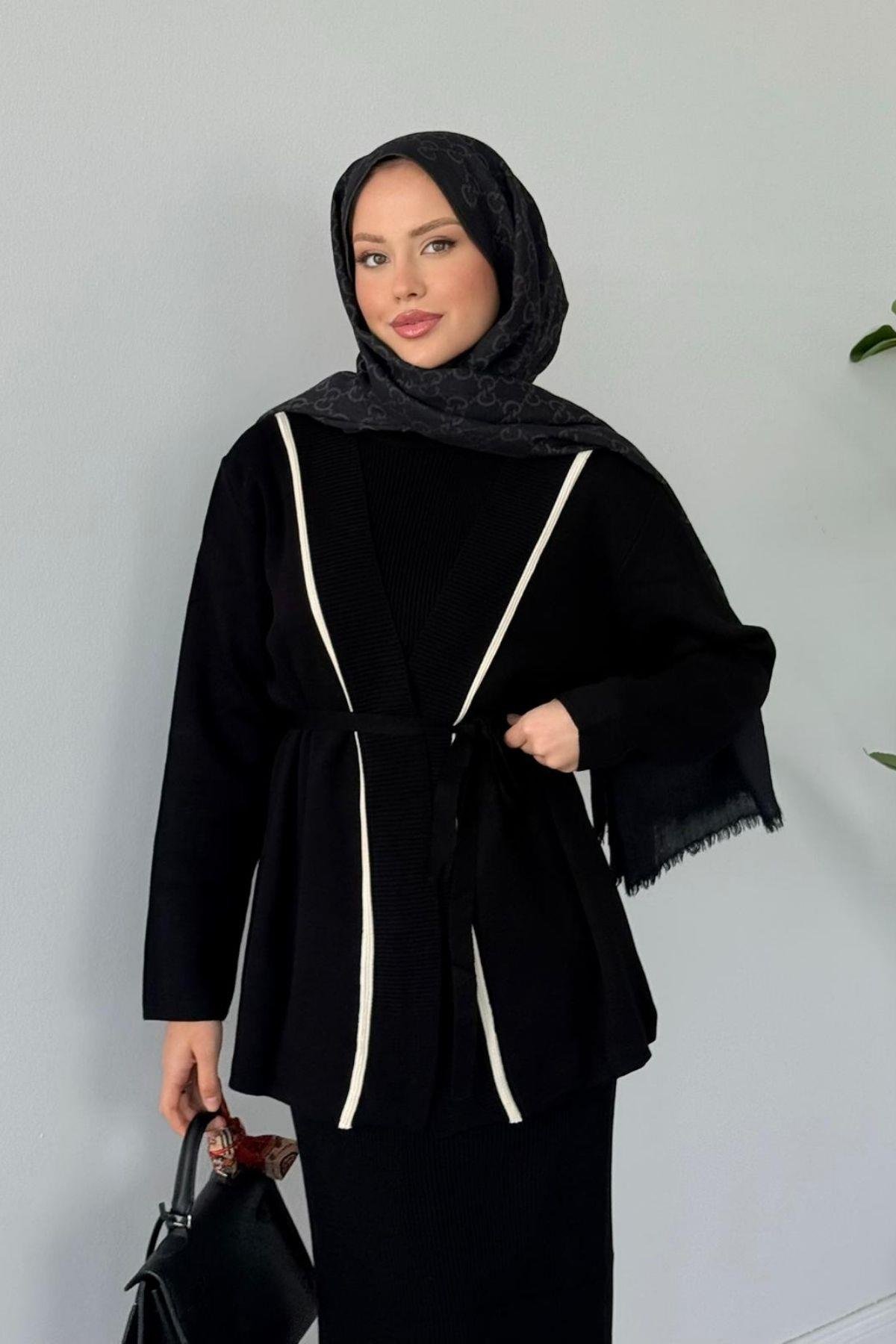 Özün Jileli Takım Siyah, Fiyatları Özün Jileli Takım Siyah- Haza Moda