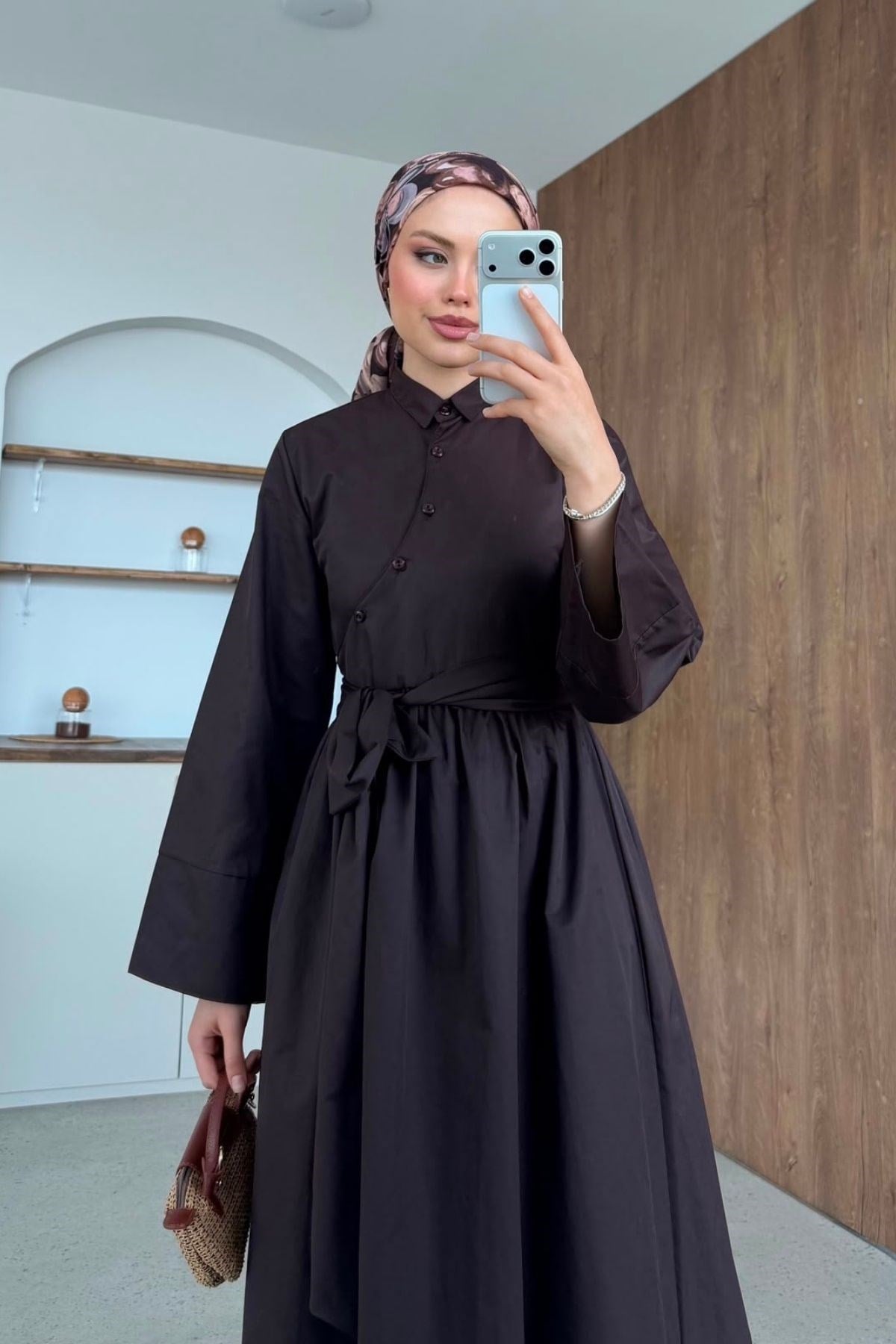 Pamela Elbise Acı Kahve, Fiyatları Pamela Elbise Acı Kahve- Haza Moda