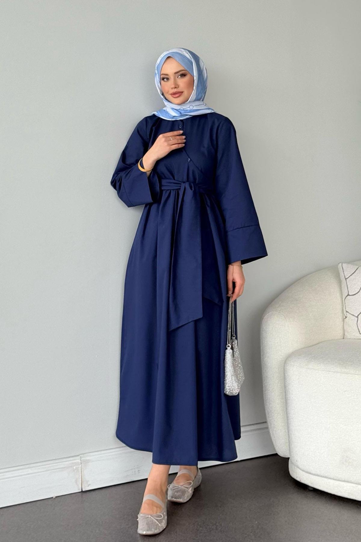 Pamela Elbise Lacivert, Fiyatları Pamela Elbise Lacivert- Haza Moda