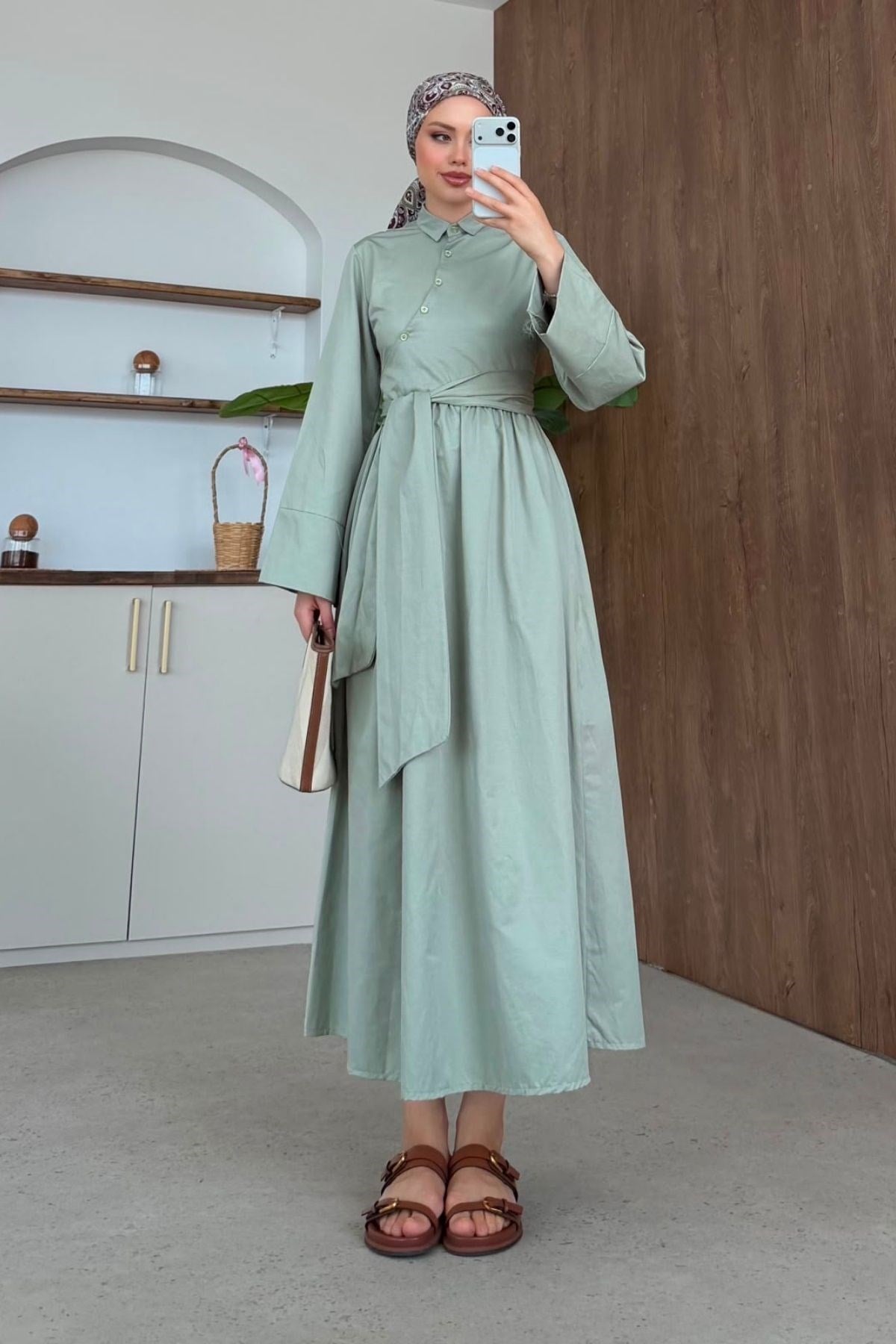 Pamela Elbise Mint, Fiyatları Pamela Elbise Mint - Haza Moda