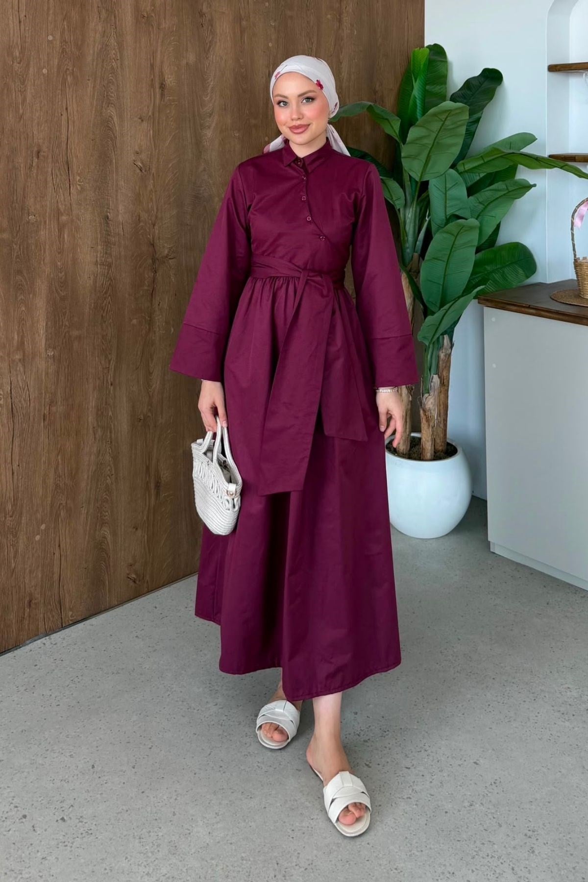 Pamela Elbise Mürdüm, Fiyatları Pamela Elbise Mürdüm- Haza Moda