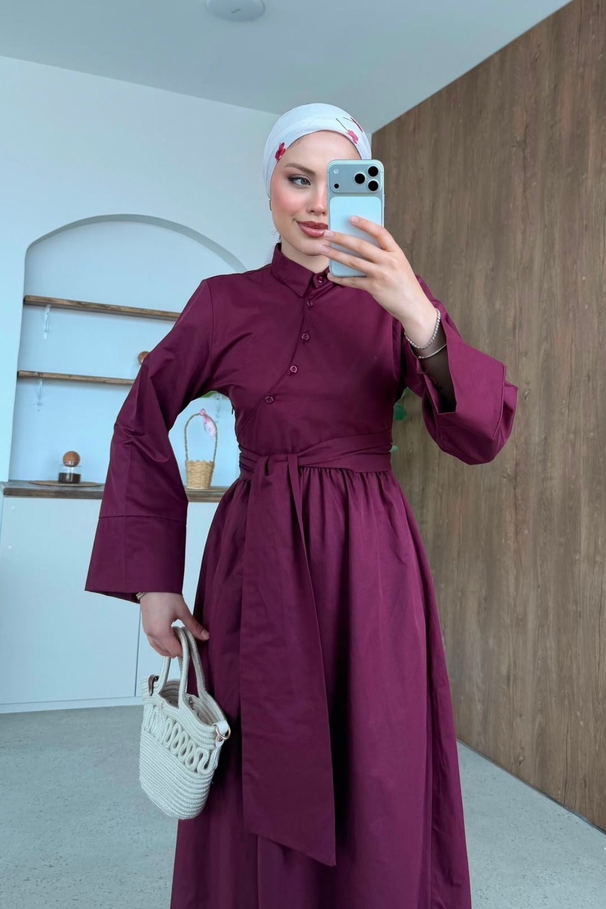 Pamela Elbise Mürdüm, Fiyatları Pamela Elbise Mürdüm- Haza Moda