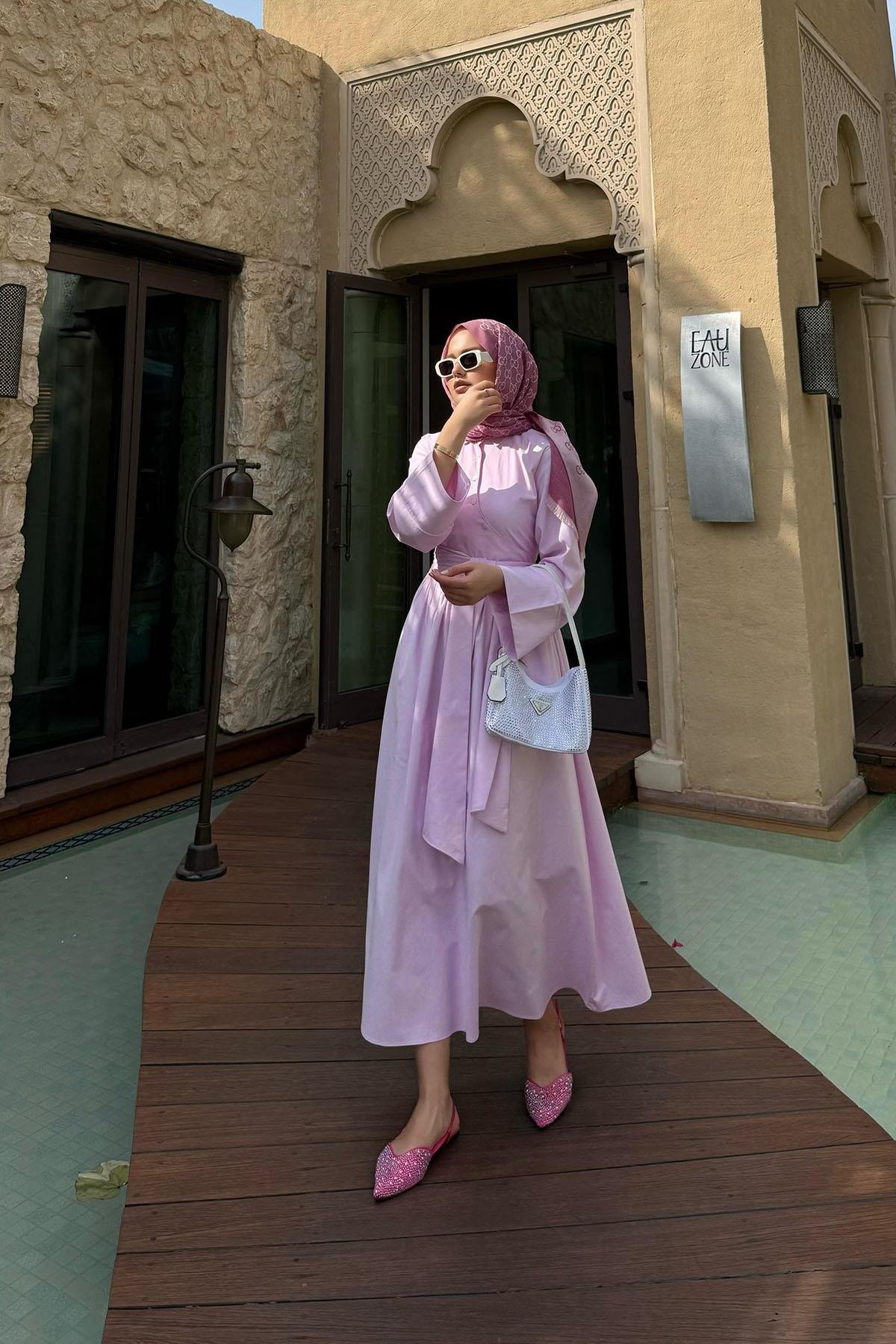 Pamela Elbise Pembe, Fiyatları Pamela Elbise Pembe - Haza Moda