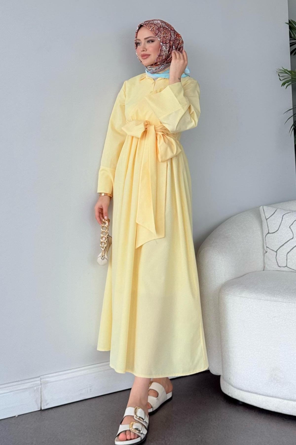 Pamela Elbise Sarı, Fiyatları Pamela Elbise Sarı- Haza Moda