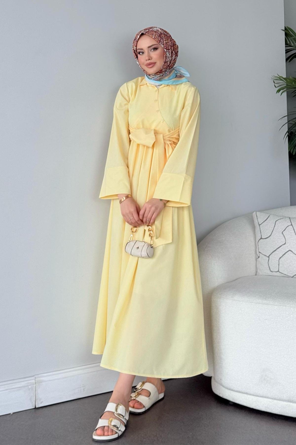 Pamela Elbise Sarı, Fiyatları Pamela Elbise Sarı- Haza Moda