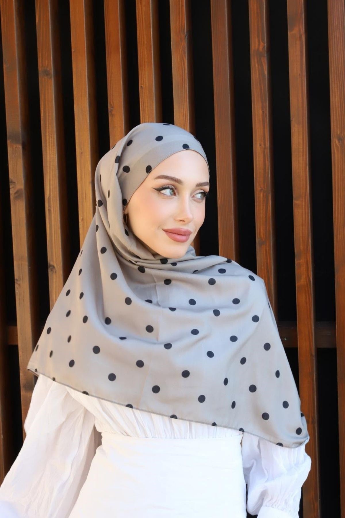 Pamuklu Puantiyeli Şal Vizon , Fiyatları Pamuklu Puantiyeli Şal Vizon | Haza Moda