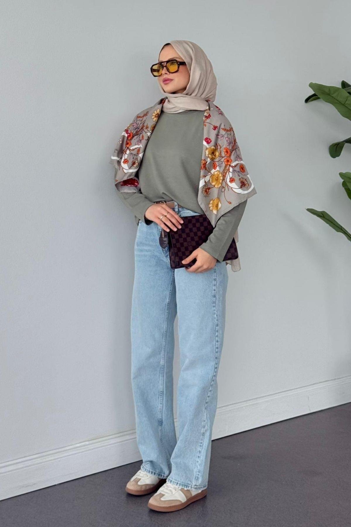 Pamuklu Uzun Kollu İçlik Haki, Fiyatları Pamuklu Uzun Kollu İçlik Haki-  Haza Moda 