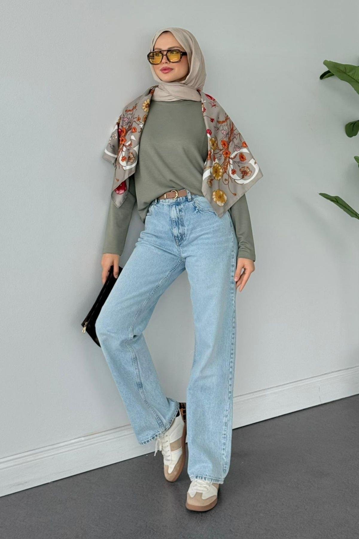 Pamuklu Uzun Kollu İçlik Haki, Fiyatları Pamuklu Uzun Kollu İçlik Haki-  Haza Moda 